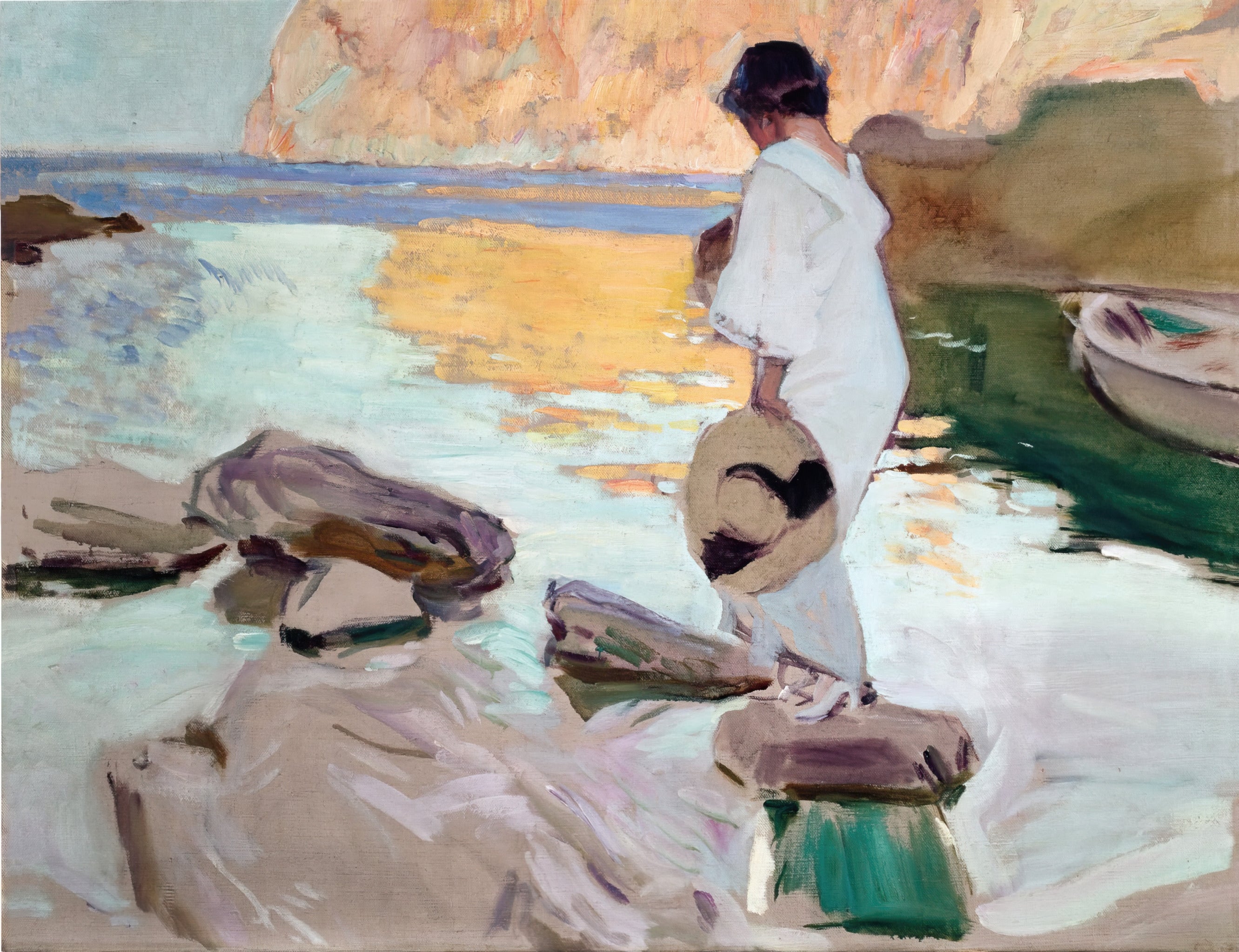 Joaquín Sorolla — Elena at Cala de San Vicente | Fine Art Print