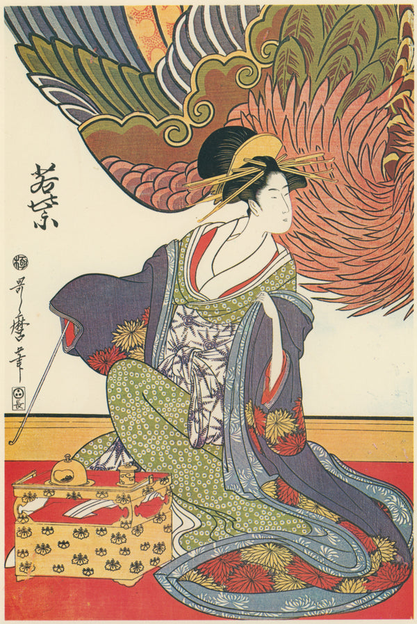 Kitagawa Utamaro — Three Beauties of Matsubaya: Wakamurasaki | Japanese Woodblock Print (Ukiyo-e)