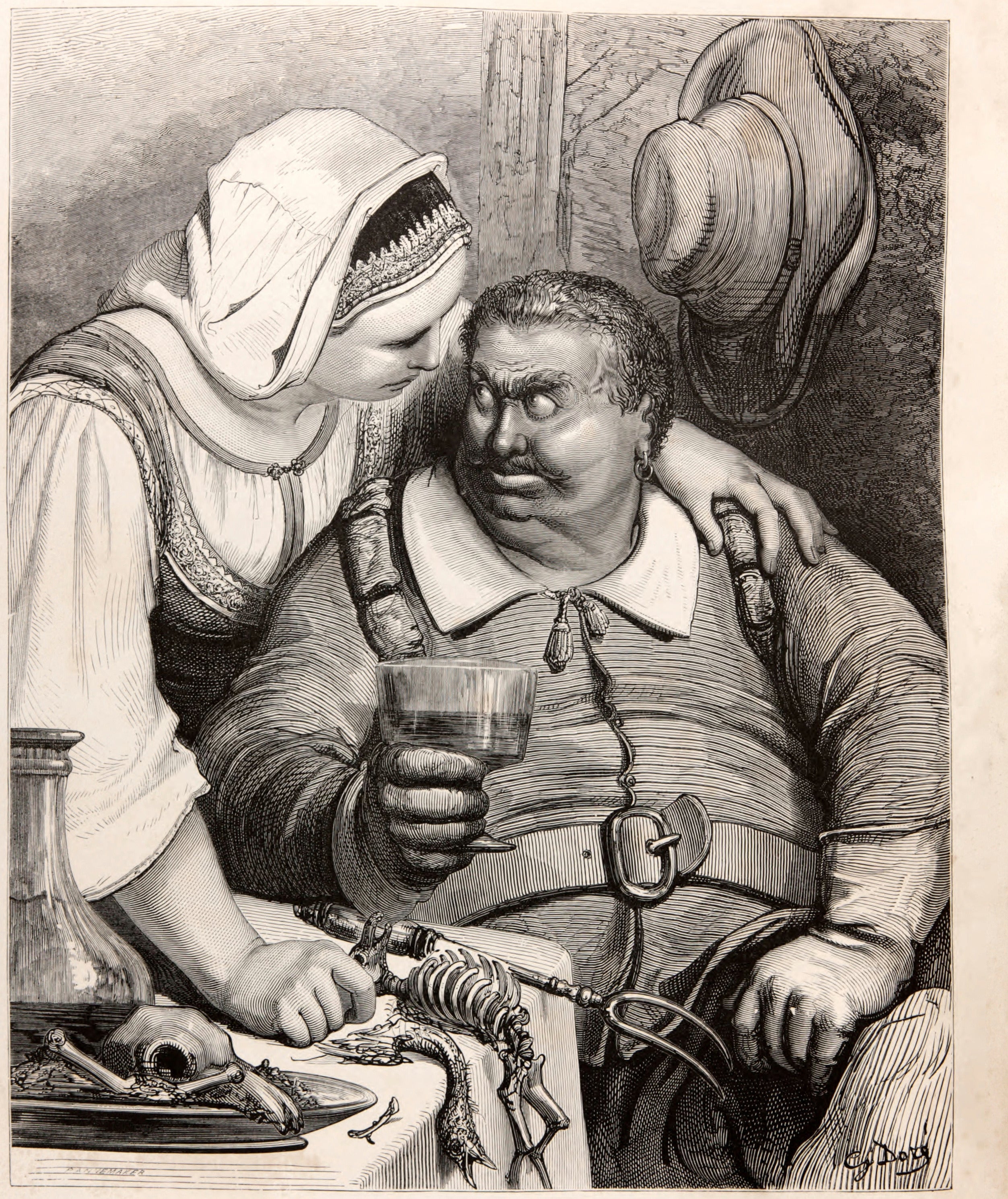 Gustave Doré — Tom Thumb: The Ogre at Supper | Fairy Tale Illustration Print