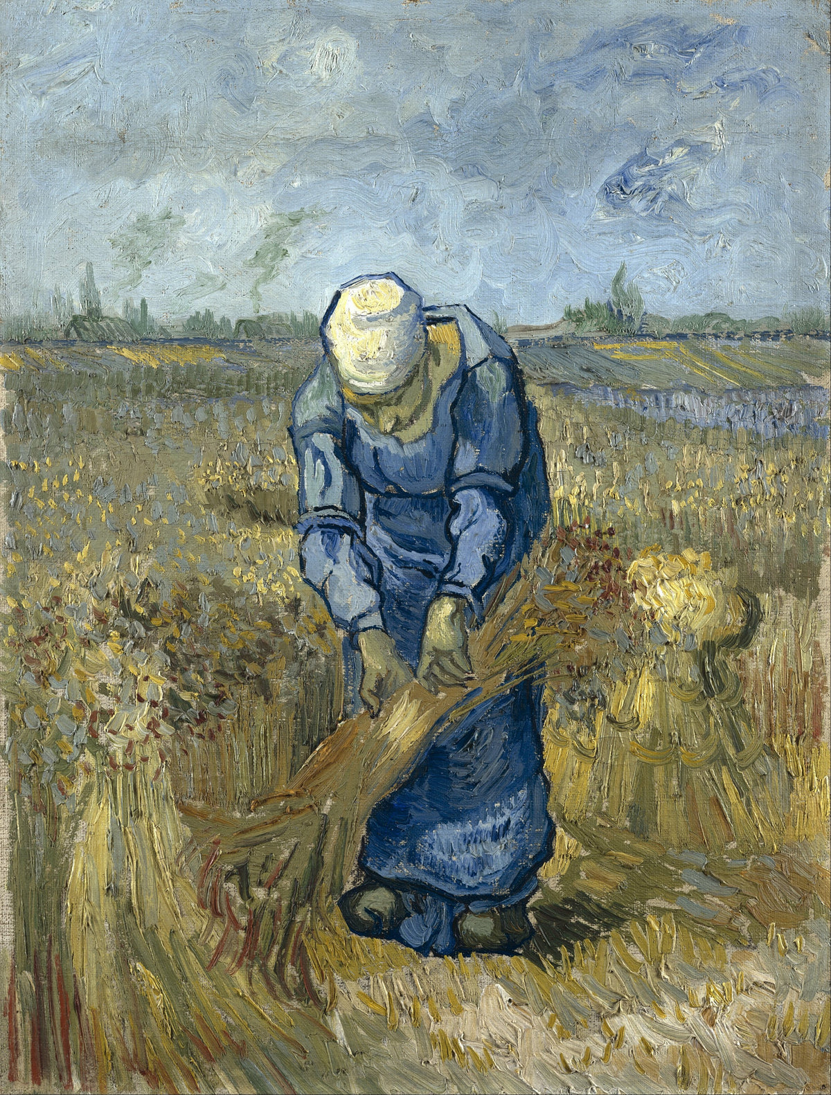Vincent van Gogh — Peasant Woman Binding Sheaves | Fine Art Print