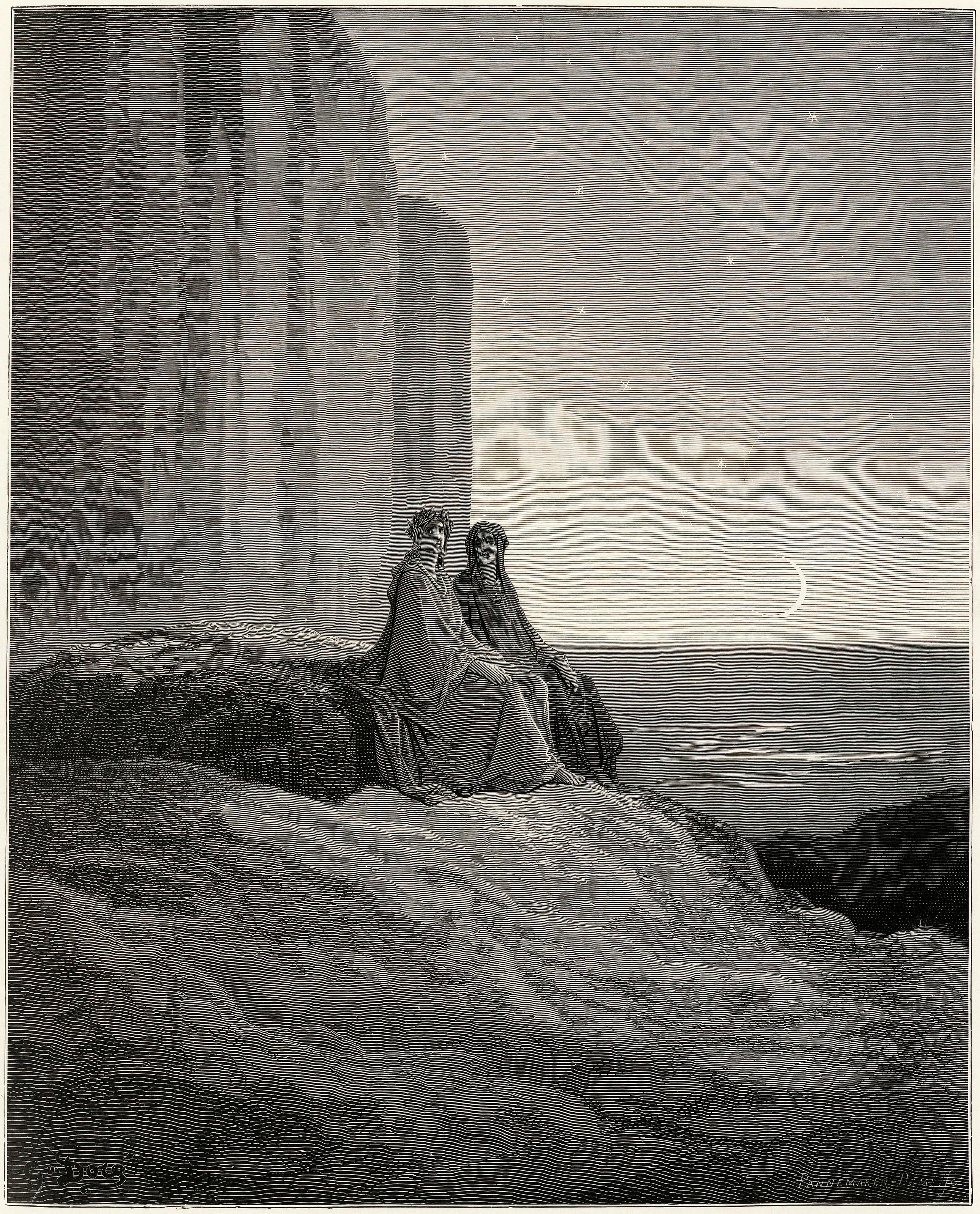 Gustave Doré — Purgatorio, Canto IX: Dawn over the Eastern Cliff | Dante Illustration Print