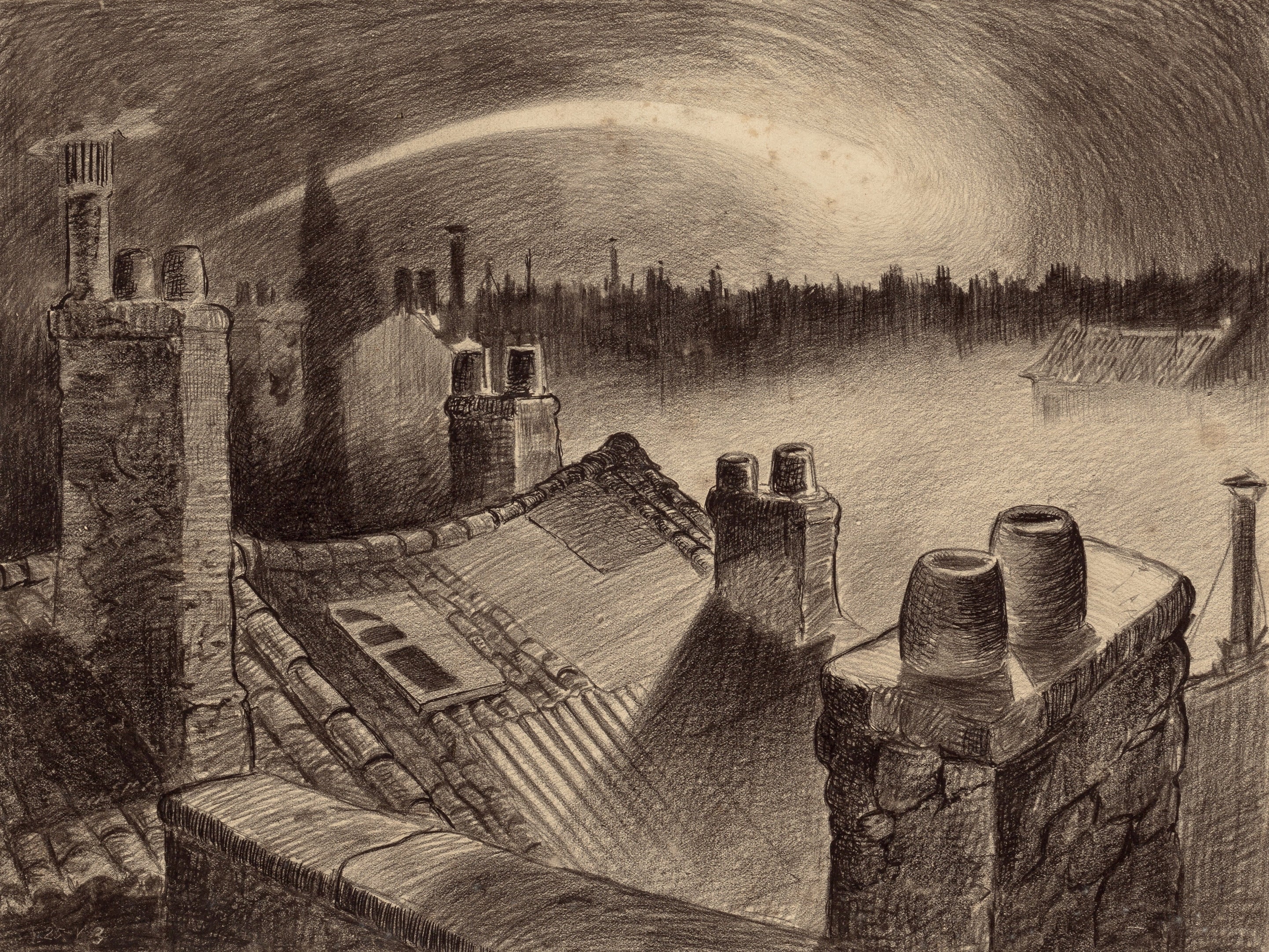 Henrique Alvim Corrêa — Falling Star (1906) | Science Fiction Illustration Print