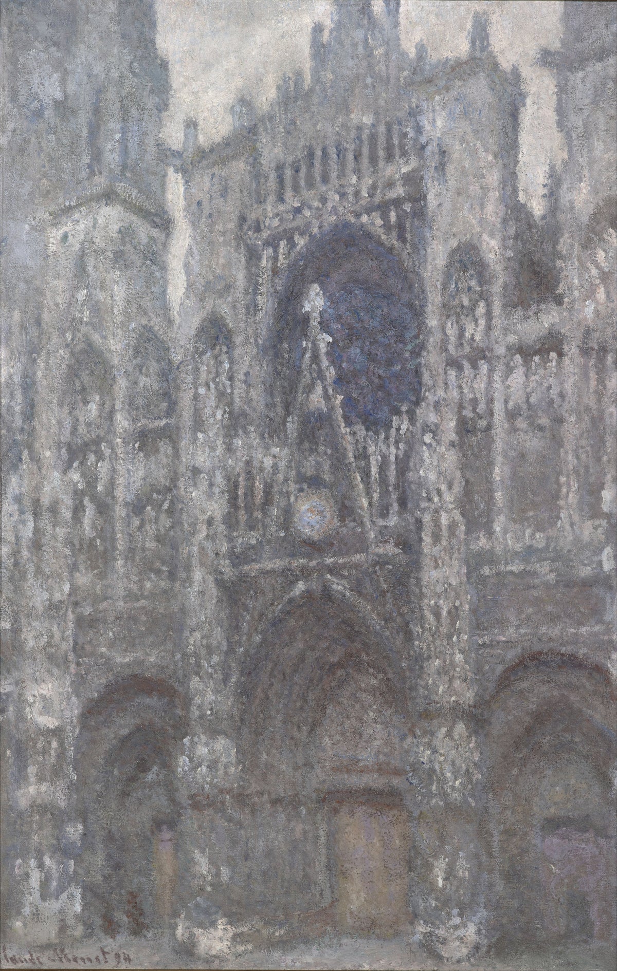 Claude Monet — Rouen Cathedral, the Portal, Grey Weather | Fine Art Print