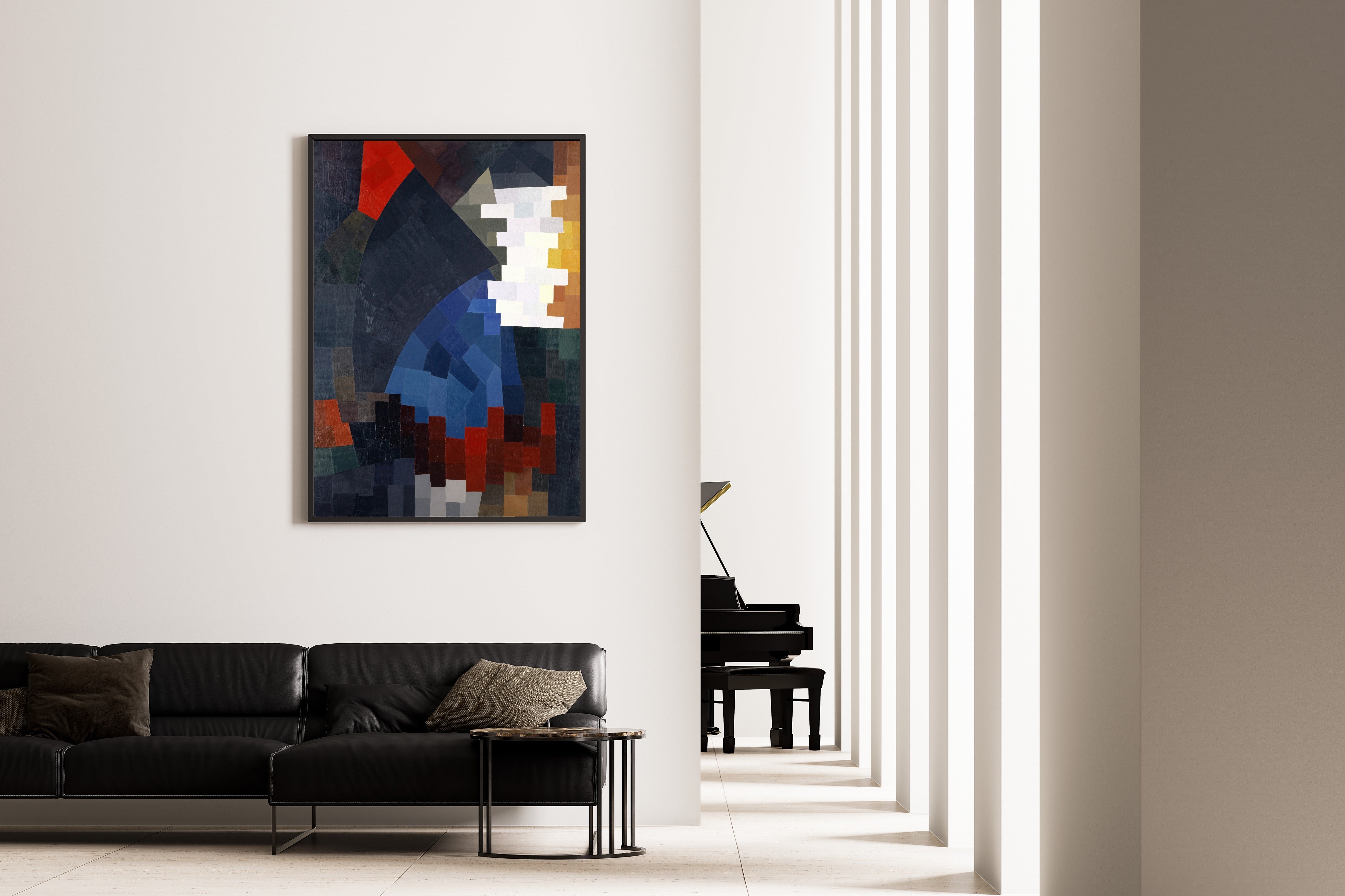 Otto Freundlich — Composition (1932) | Abstract Composition in Navy, Red & White Fine Art Print