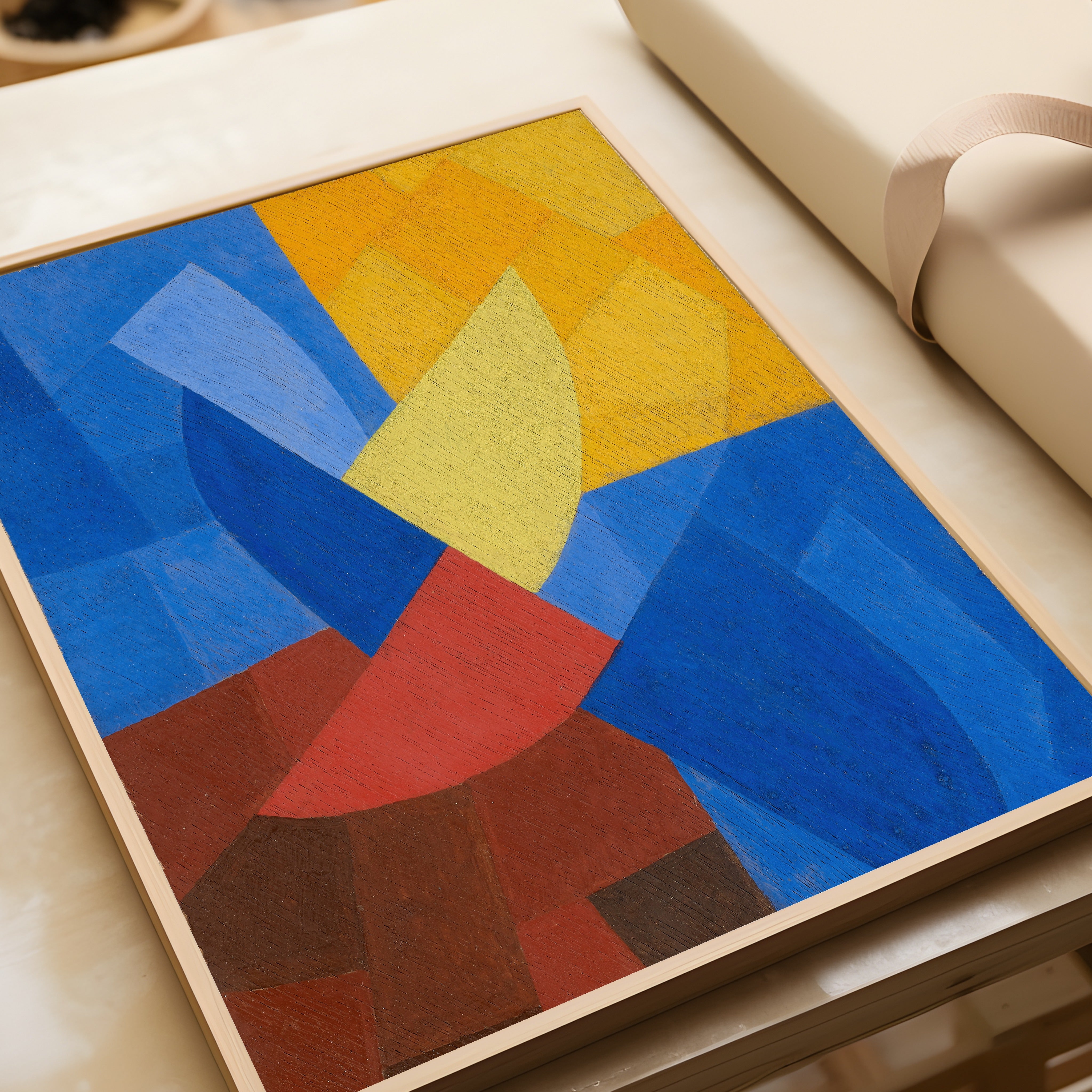Otto Freundlich — Composition (c. 1932) | Blue & Yellow Abstract Composition Fine Art Print