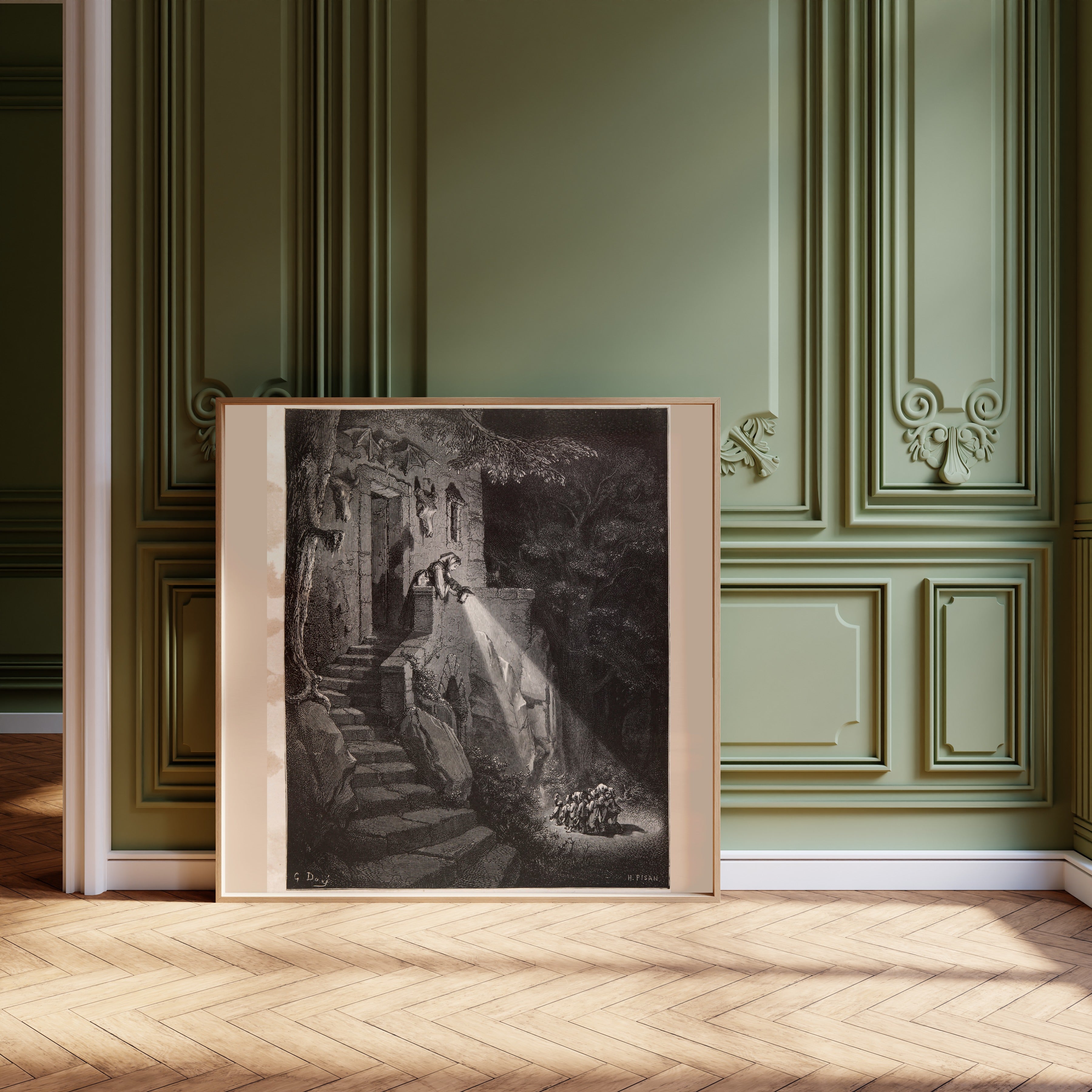 Gustave Doré — Tom Thumb: At the Ogre's Door | Fairy Tale Illustration Print