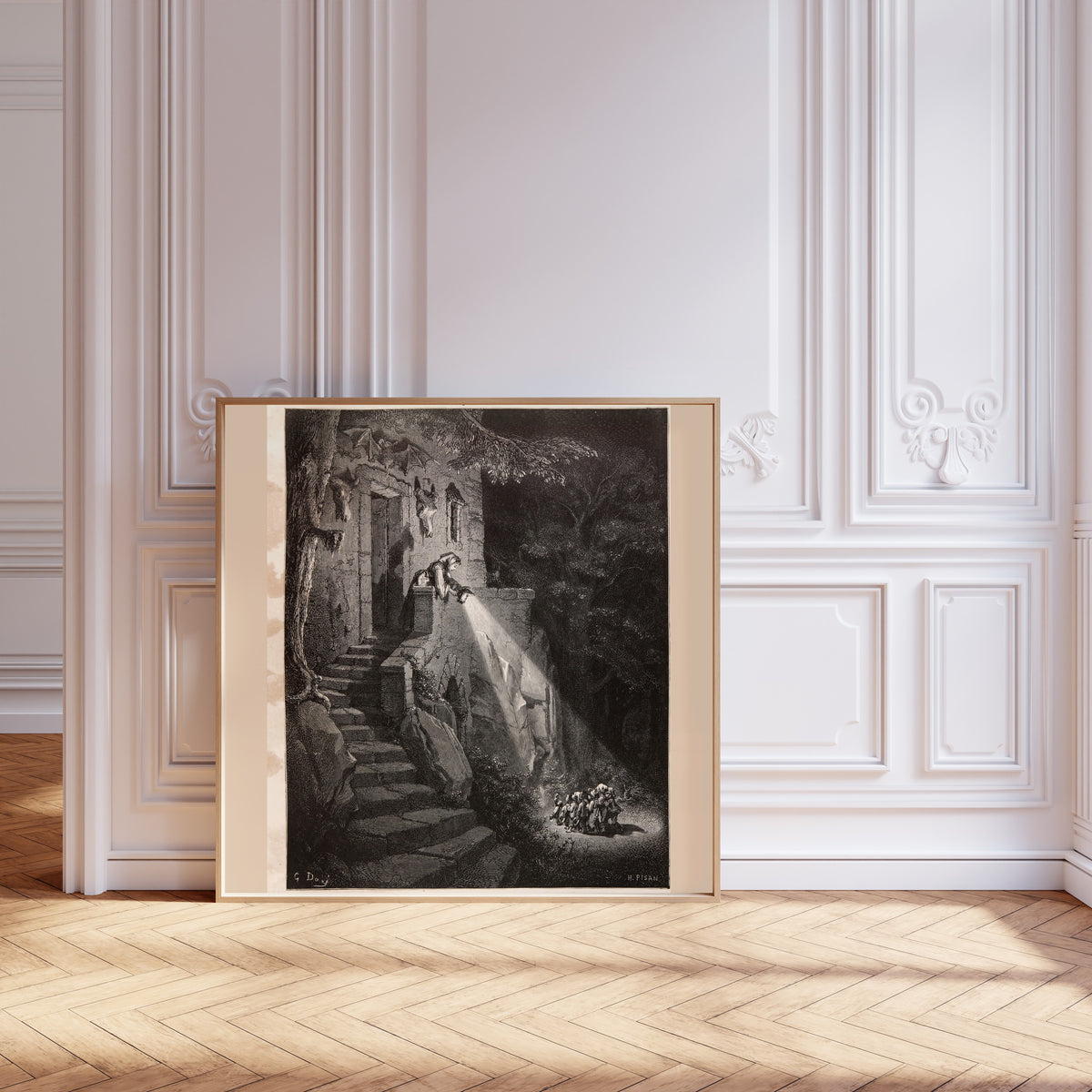 Gustave Doré — Tom Thumb: At the Ogre's Door | Fairy Tale Illustration Print