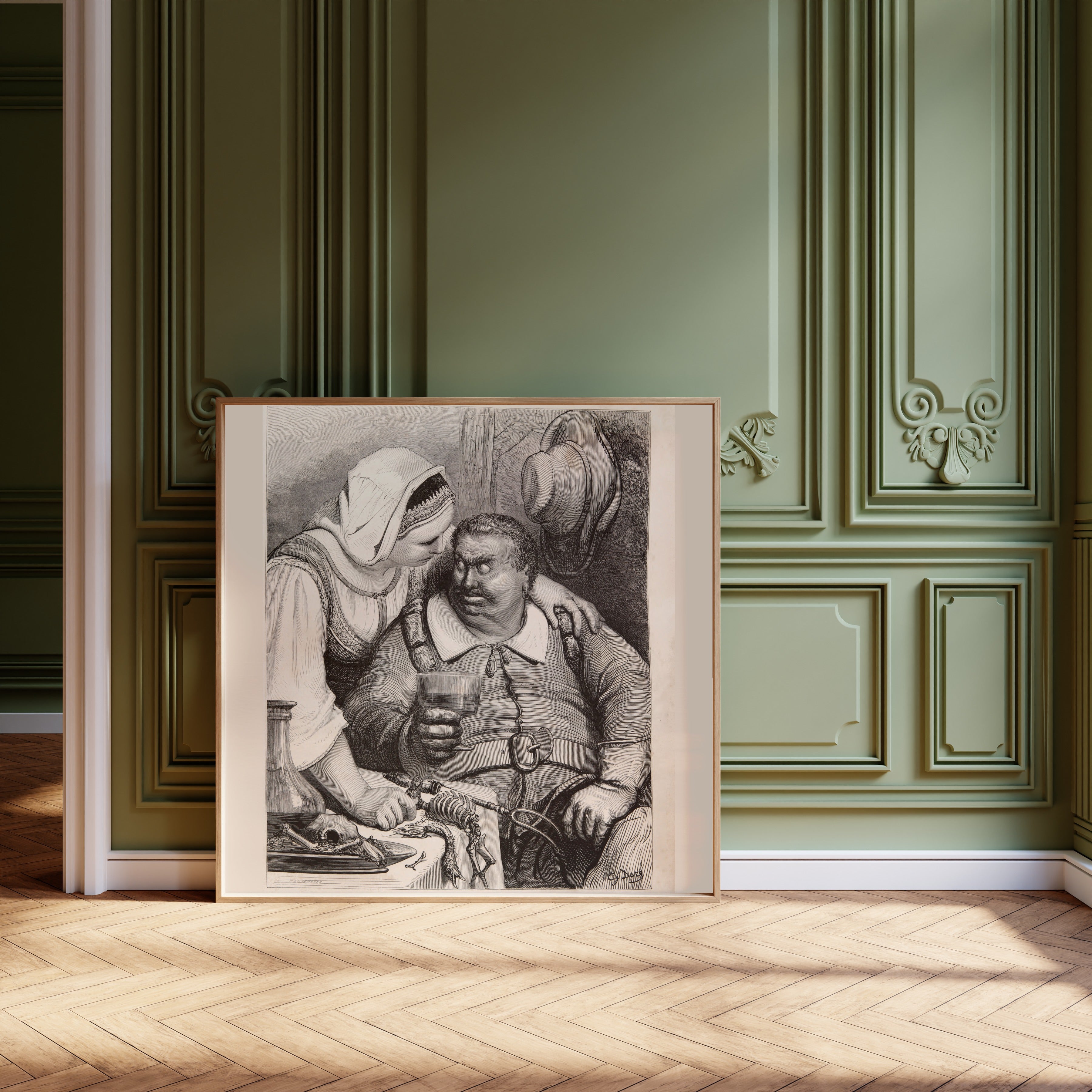 Gustave Doré — Tom Thumb: The Ogre at Supper | Fairy Tale Illustration Print