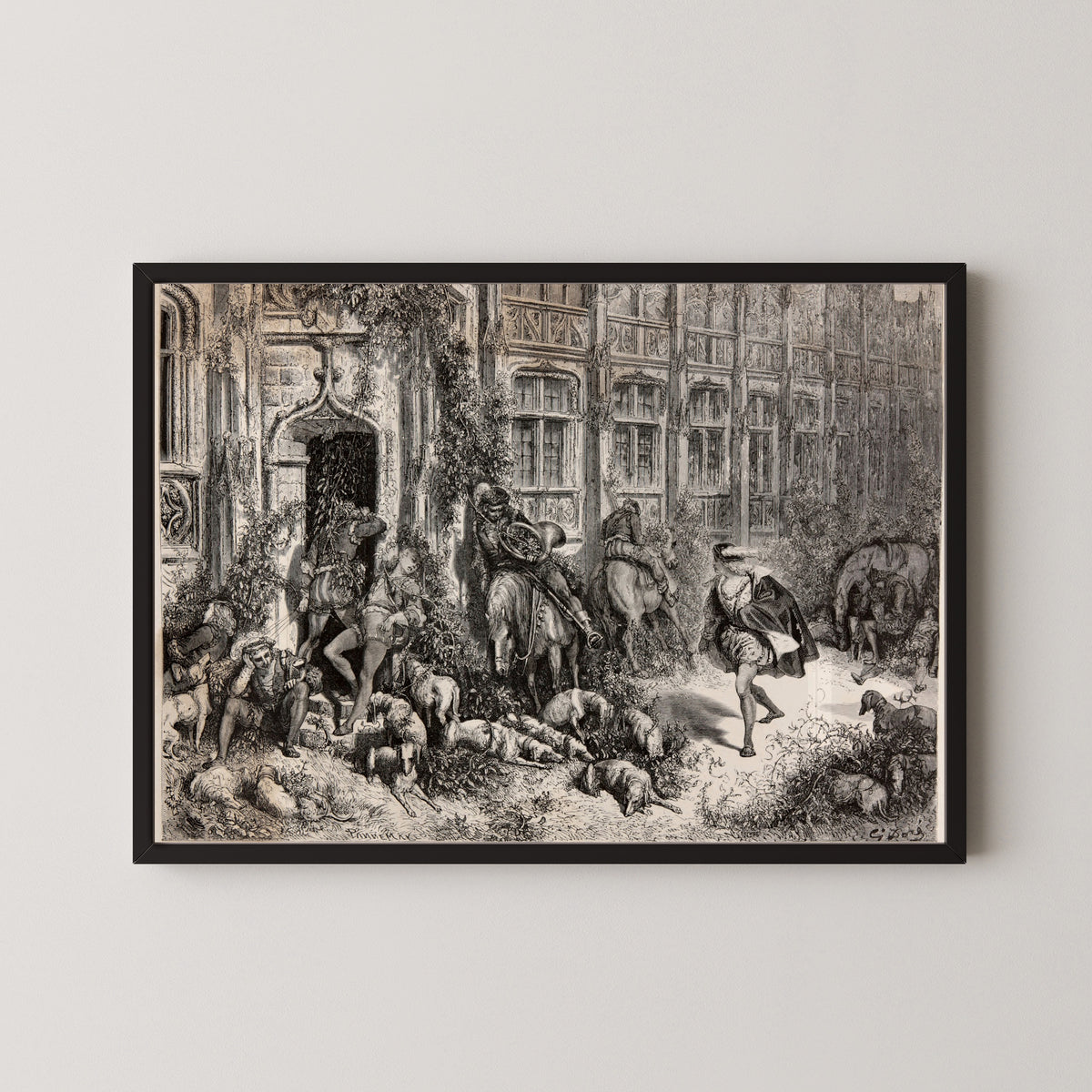 Gustave Doré — Sleeping Beauty: The Prince Arrives at the Castle | Fairy Tale Illustration Print