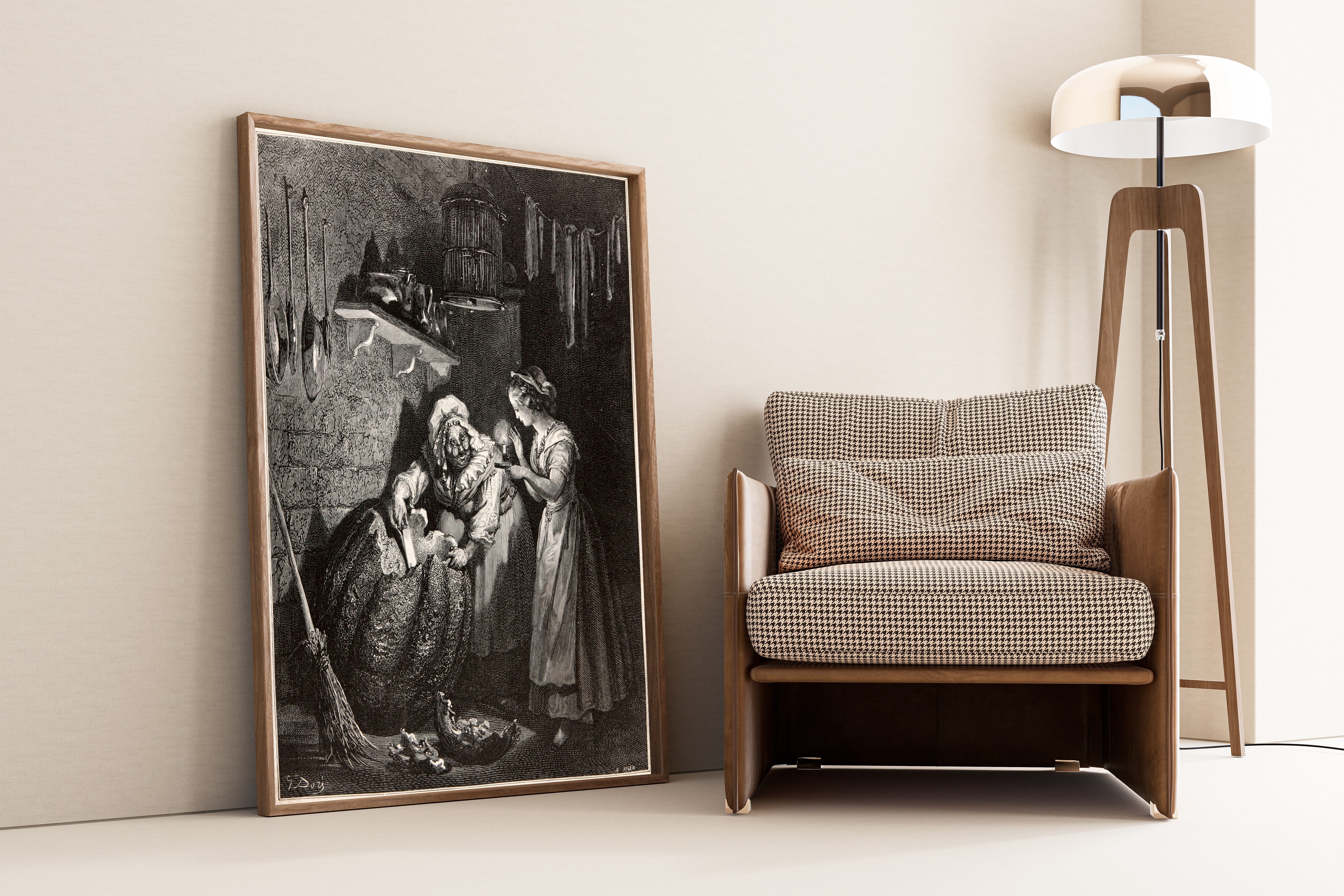 Gustave Doré — Cinderella: The Fairy Godmother | Fairy Tale Illustration Print