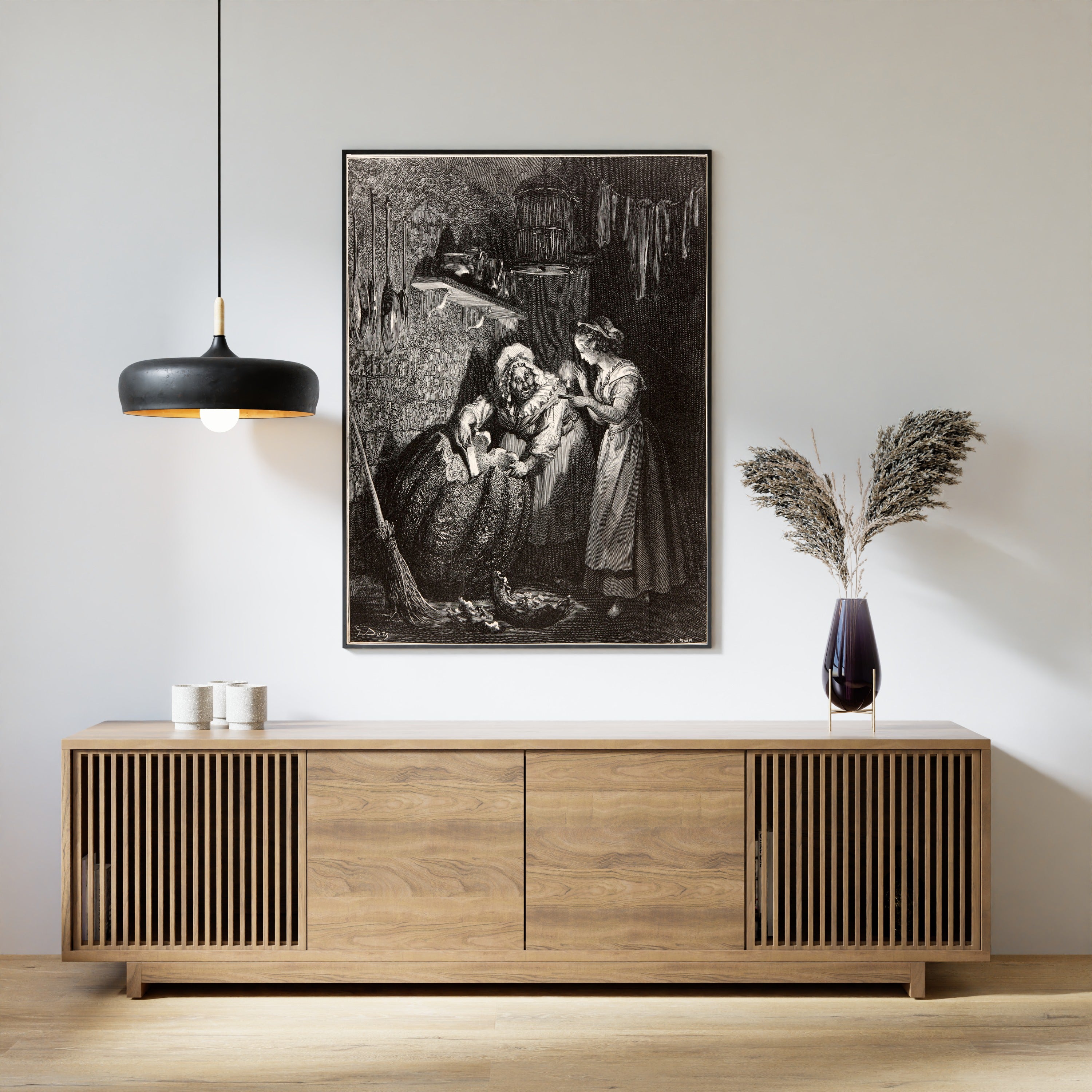 Gustave Doré — Cinderella: The Fairy Godmother | Fairy Tale Illustration Print