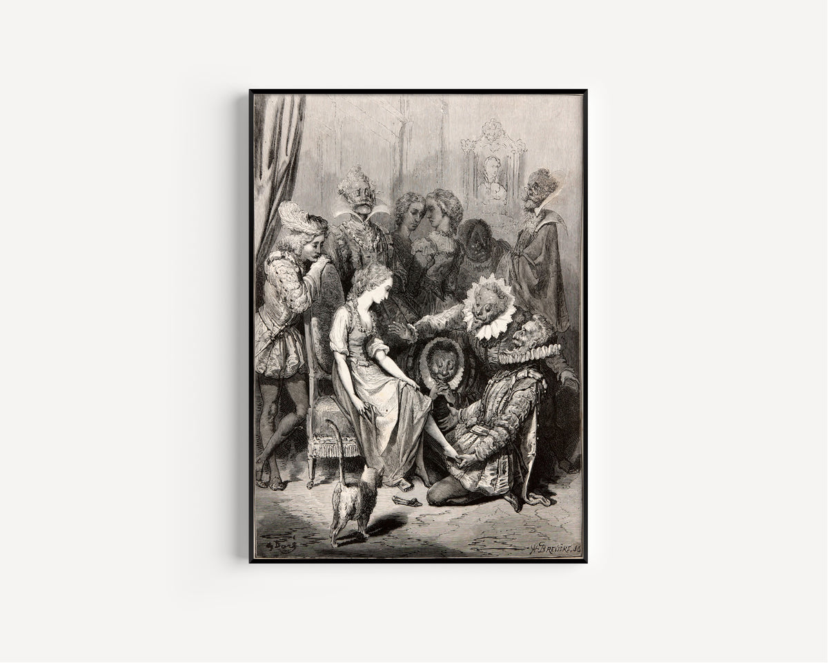 Gustave Doré — Cinderella: The Glass Slipper | Fairy Tale Illustration Print