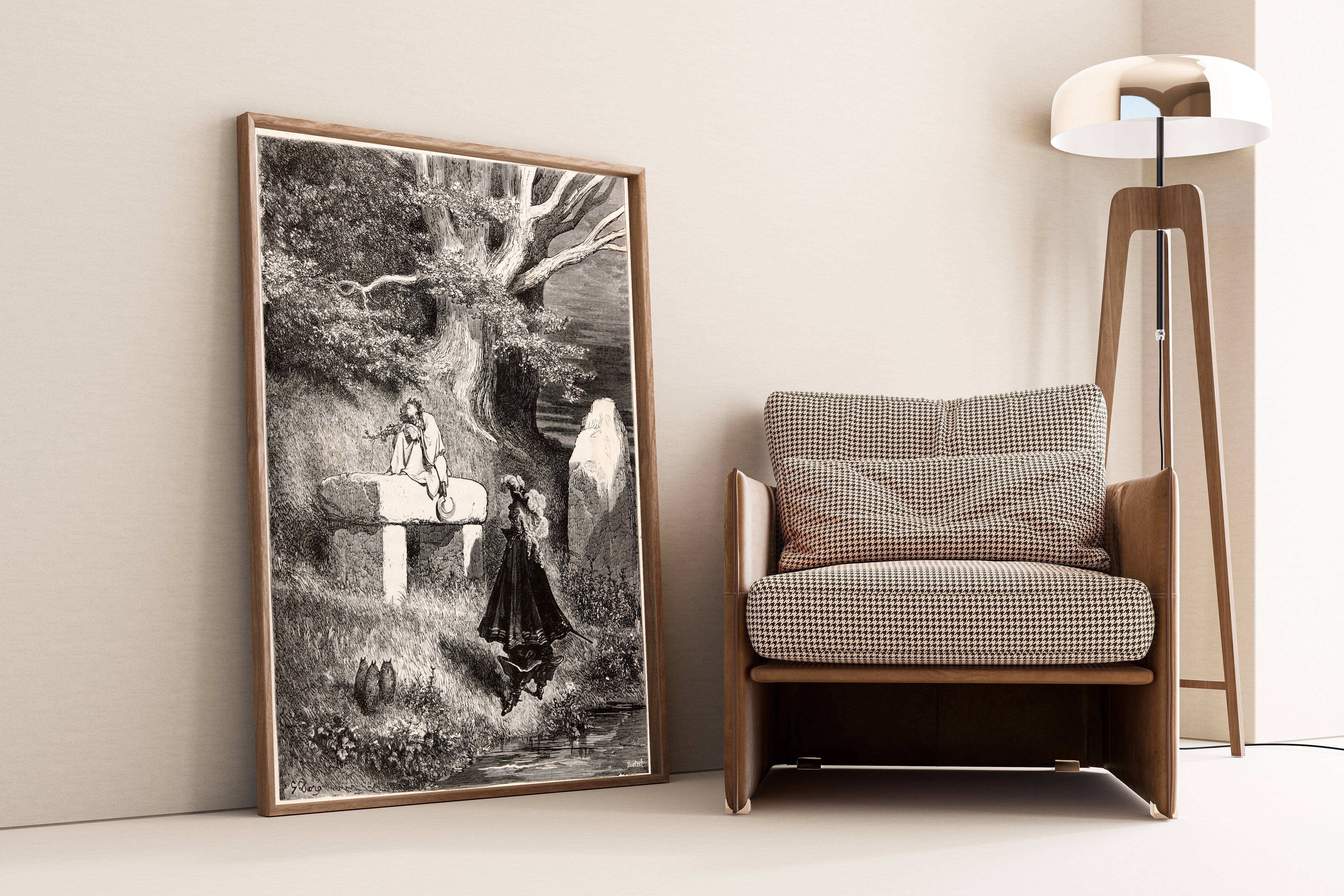 Gustave Doré — Riquet with the Tuft: The Princess Meets Riquet | Fairy Tale Illustration Print