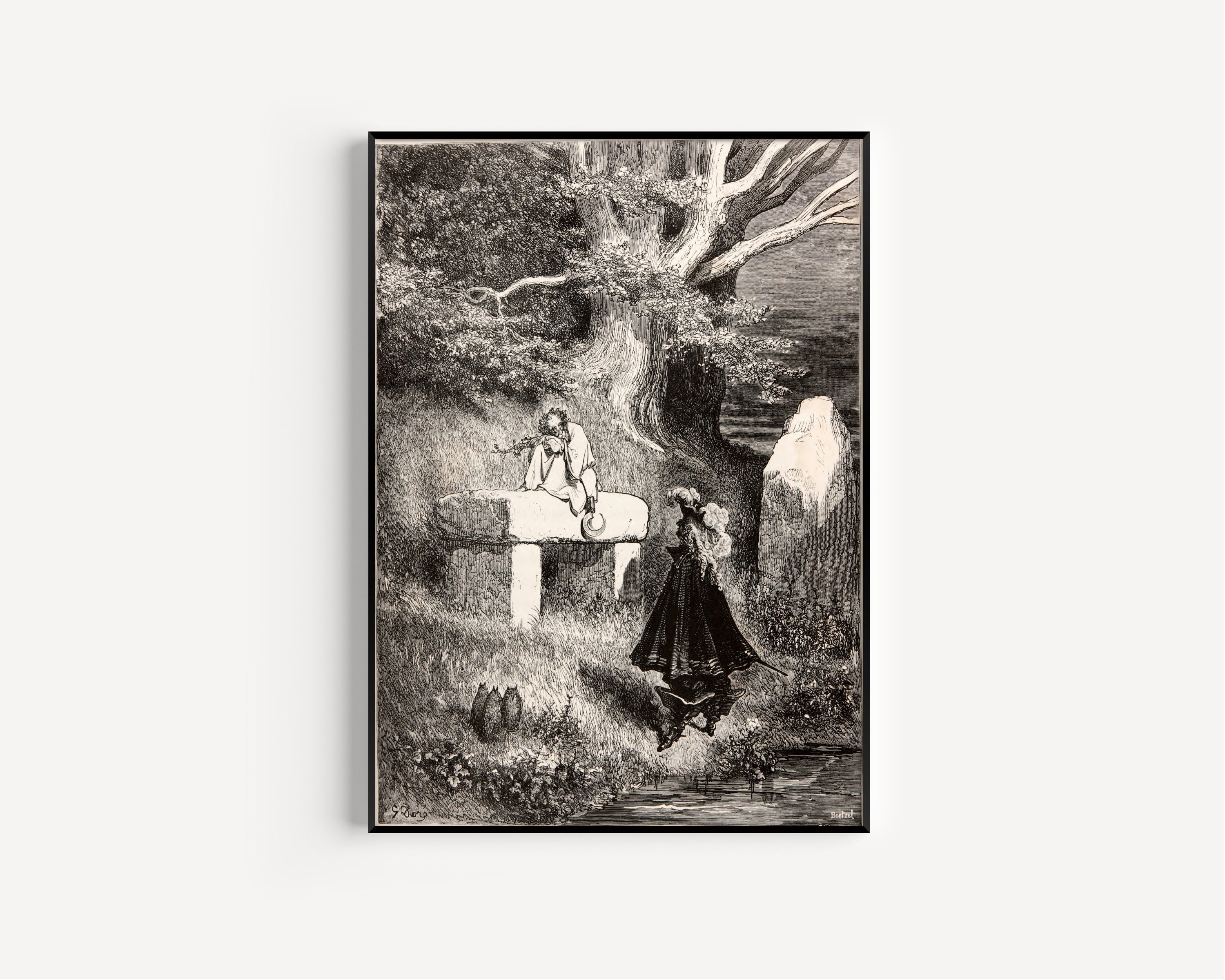 Gustave Doré — Riquet with the Tuft: The Princess Meets Riquet | Fairy Tale Illustration Print
