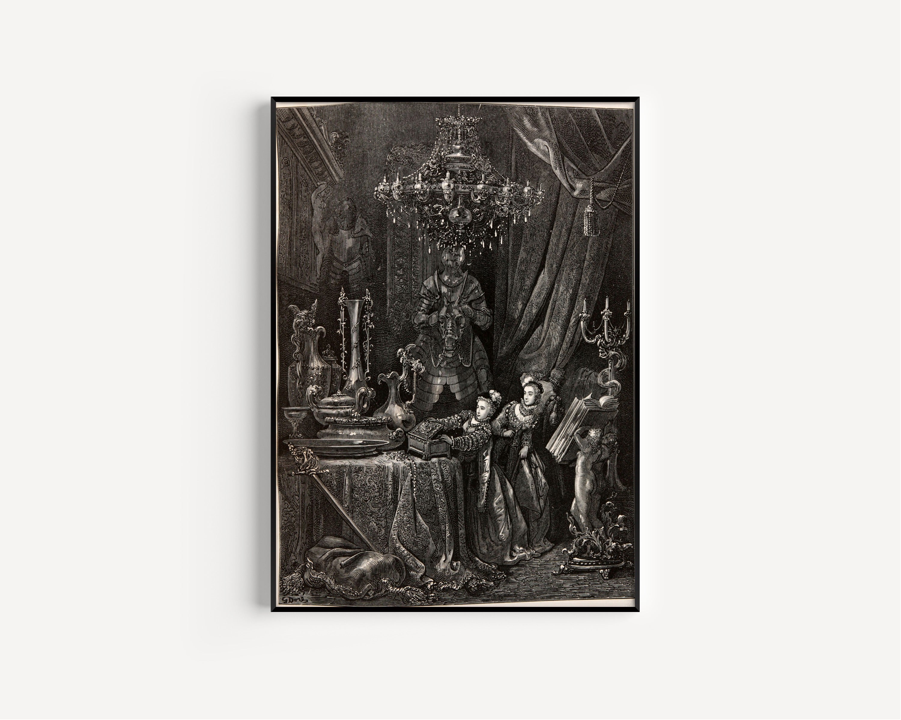 Gustave Doré — Bluebeard: The Wife Shows Her Friends the Treasures | Fairy Tale Illustration Print
