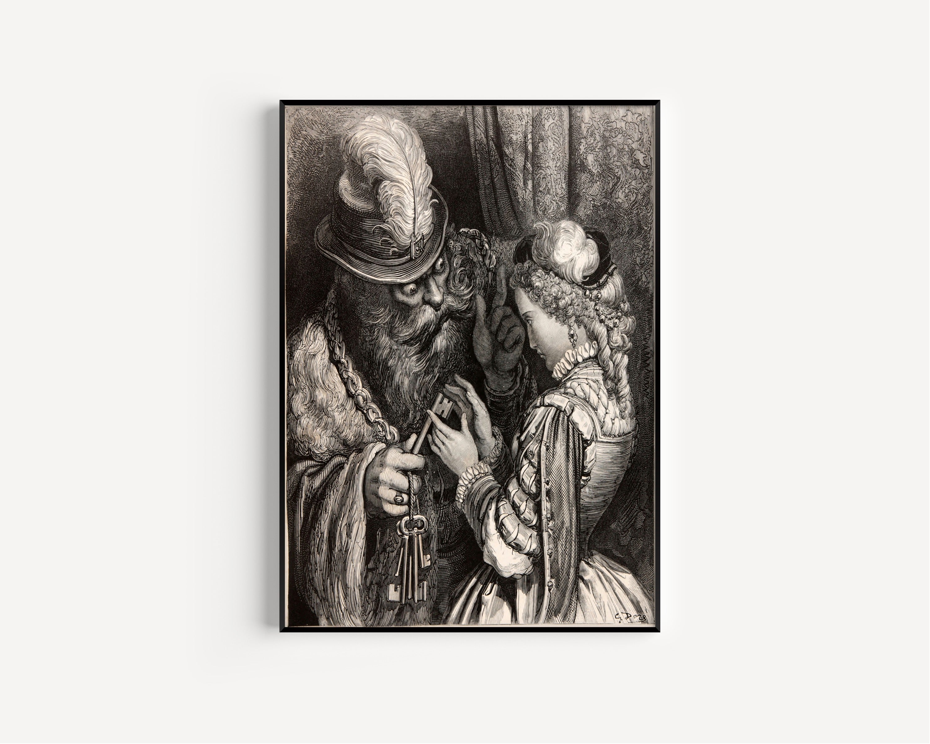 Gustave Doré — Bluebeard: The Keys | Fairy Tale Illustration Print