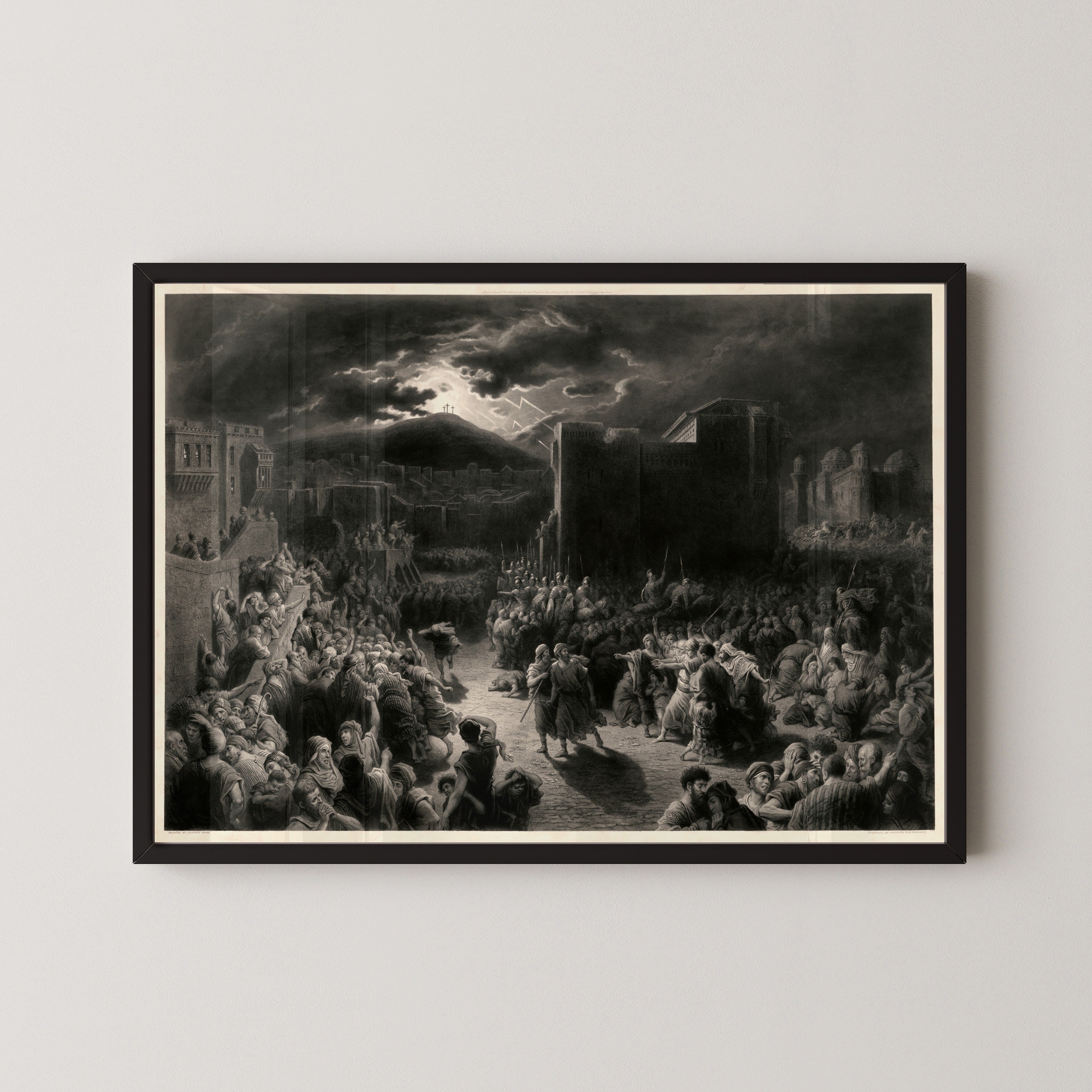 Gustave Doré — Crucifixion Scene in a Storm-lit Town | Fine Art Print