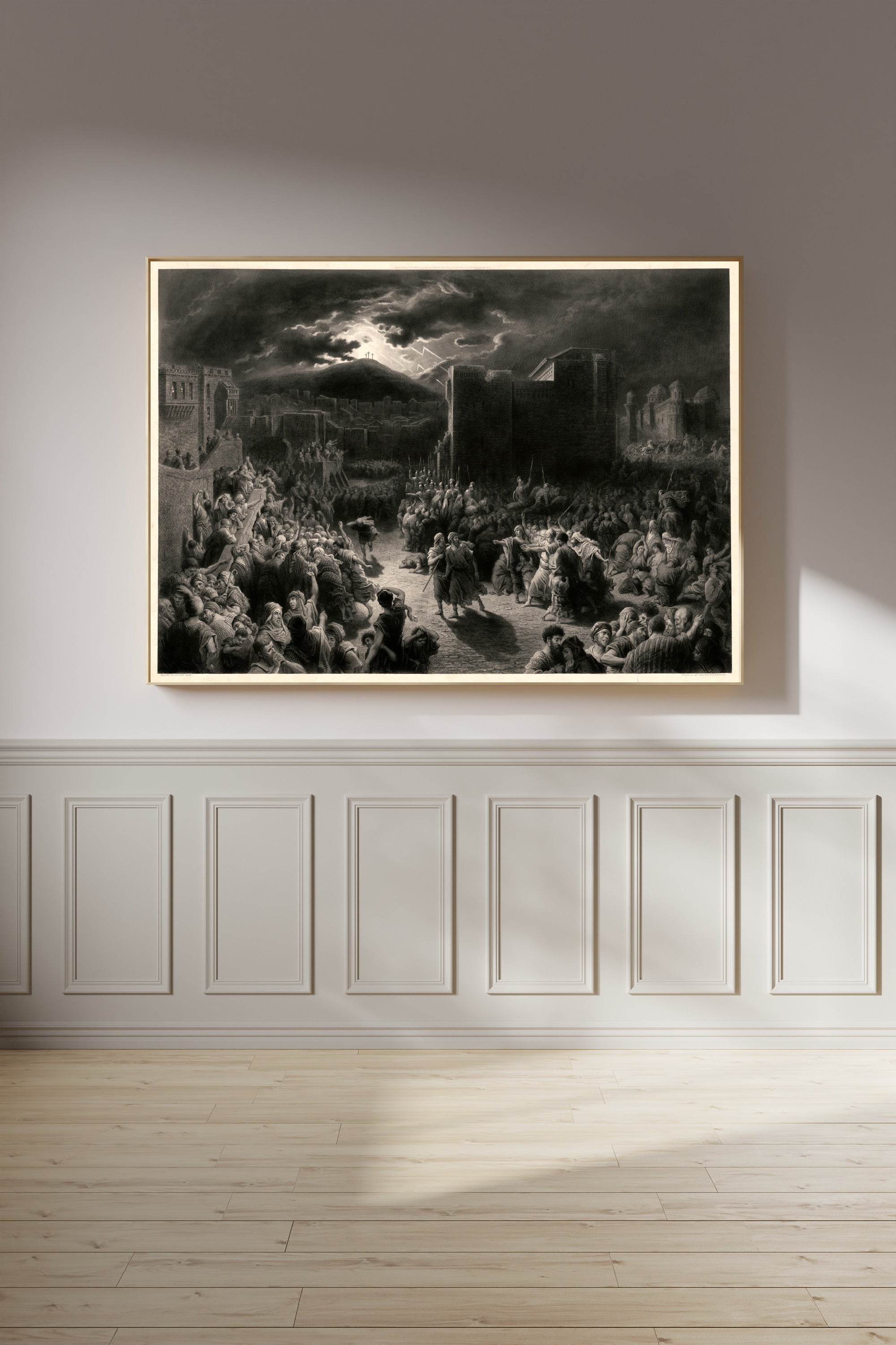 Gustave Doré — Crucifixion Scene in a Storm-lit Town | Fine Art Print