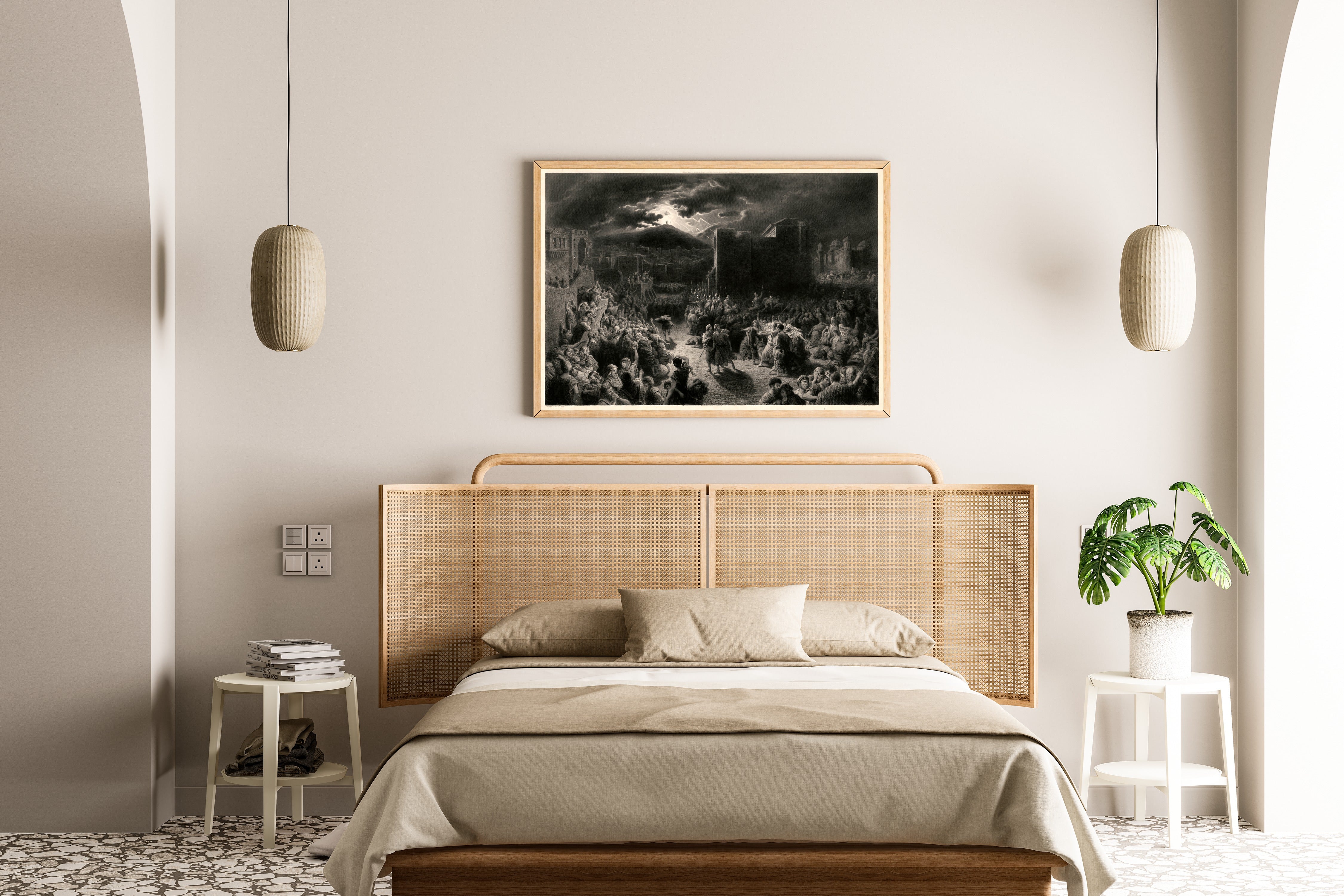 Gustave Doré — Crucifixion Scene in a Storm-lit Town | Fine Art Print