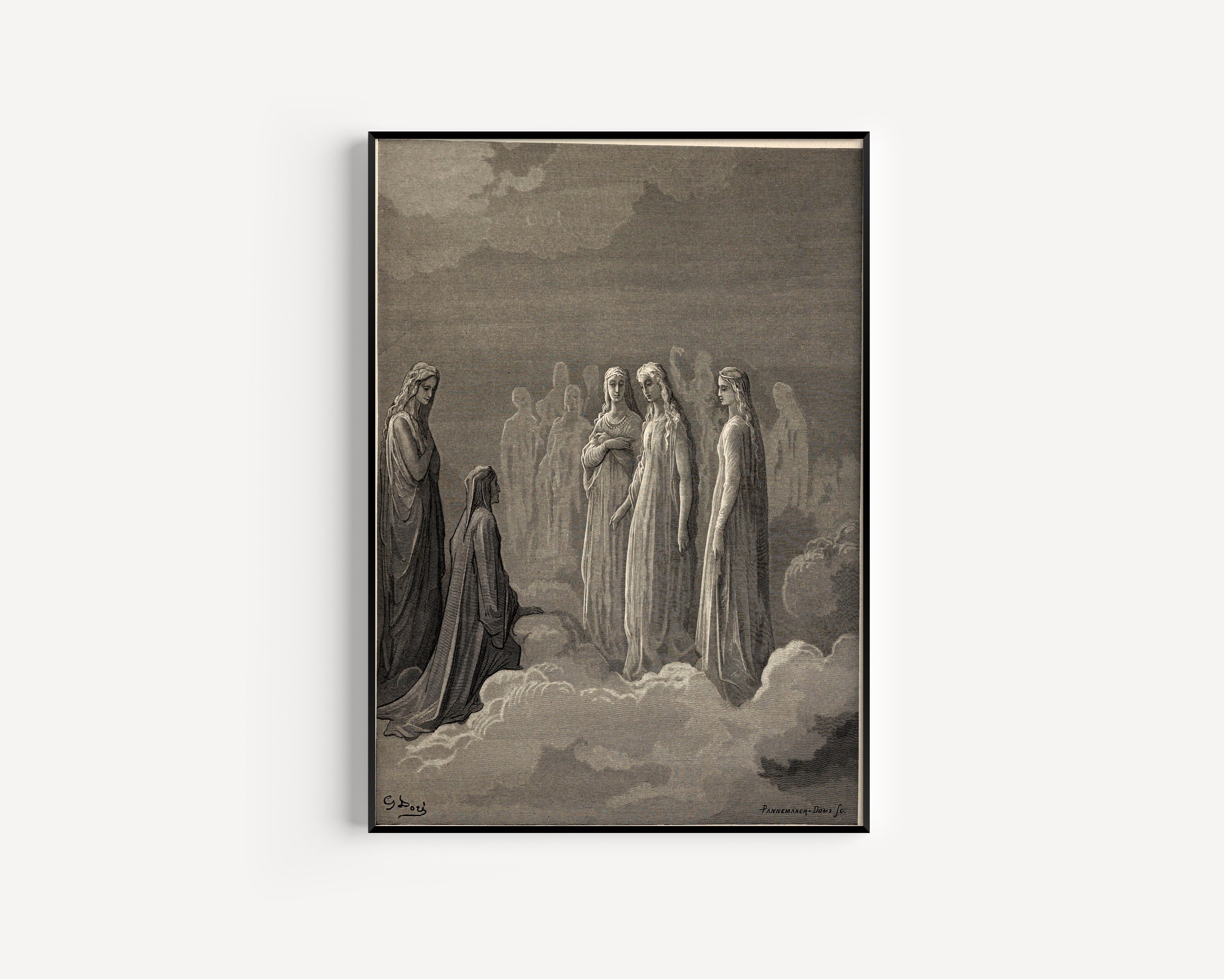 Gustave Doré — Paradiso, Canto III: Piccarda and the Souls in the Moon | Dante Illustration Print
