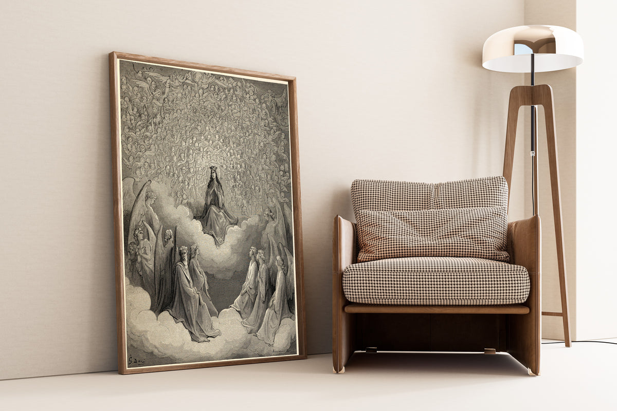 Gustave Doré — Paradiso, Canto XXXI: Beatrice Enthroned in the Rose | Dante Illustration Print