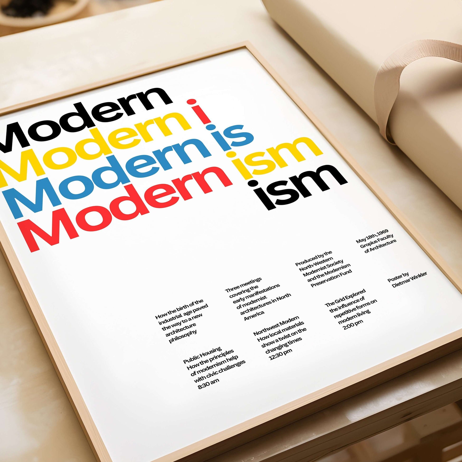 Dietmar Winkler - Modernism | Minimalist Typography Poster (Available framed or unframed) - 9ArtPrints