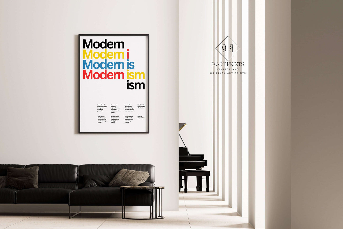 Dietmar Winkler - Modernism | Minimalist Typography Poster (Available framed or unframed) - 9ArtPrints