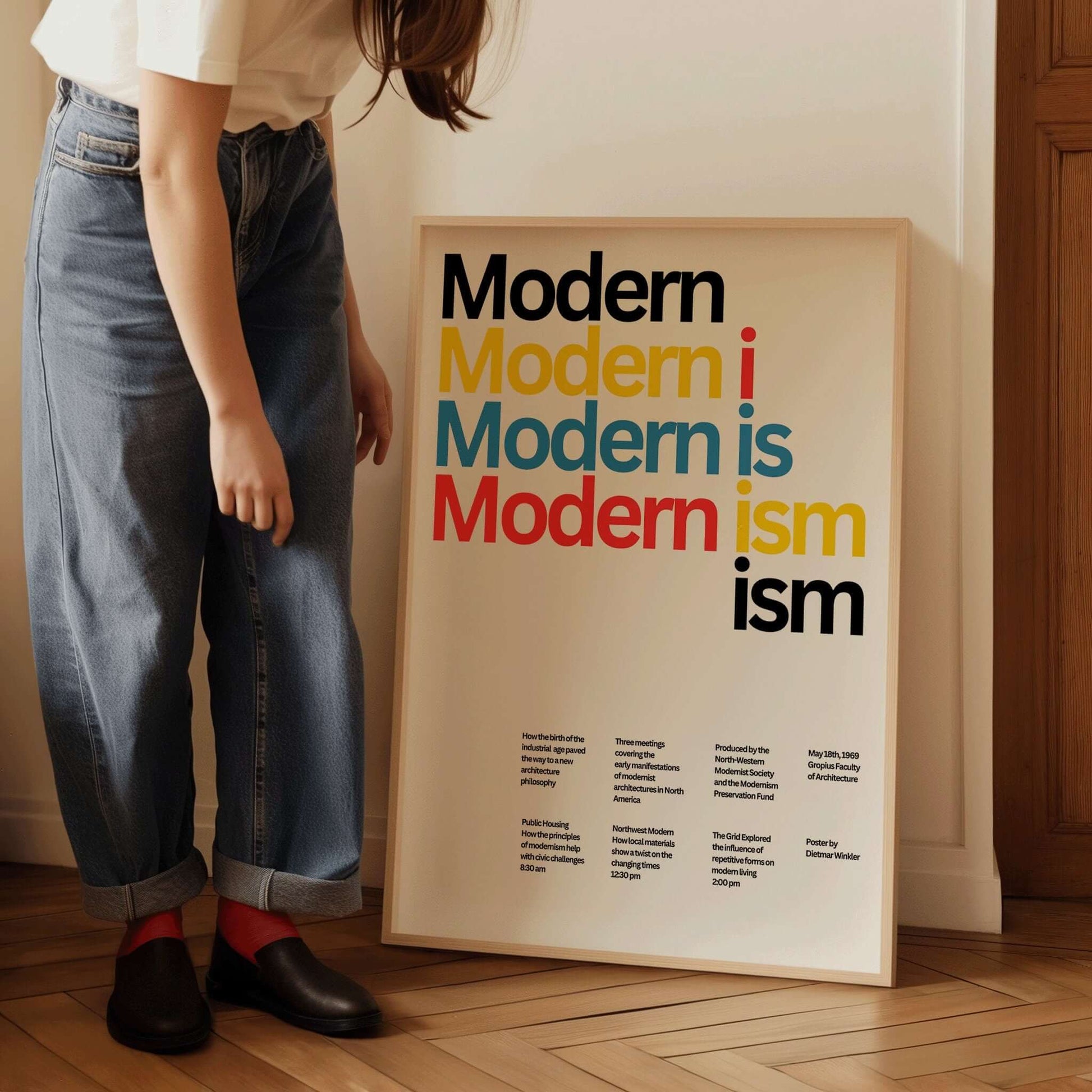 Dietmar Winkler - Modernism | Minimalist Typography Poster (Available framed or unframed) - 9ArtPrints