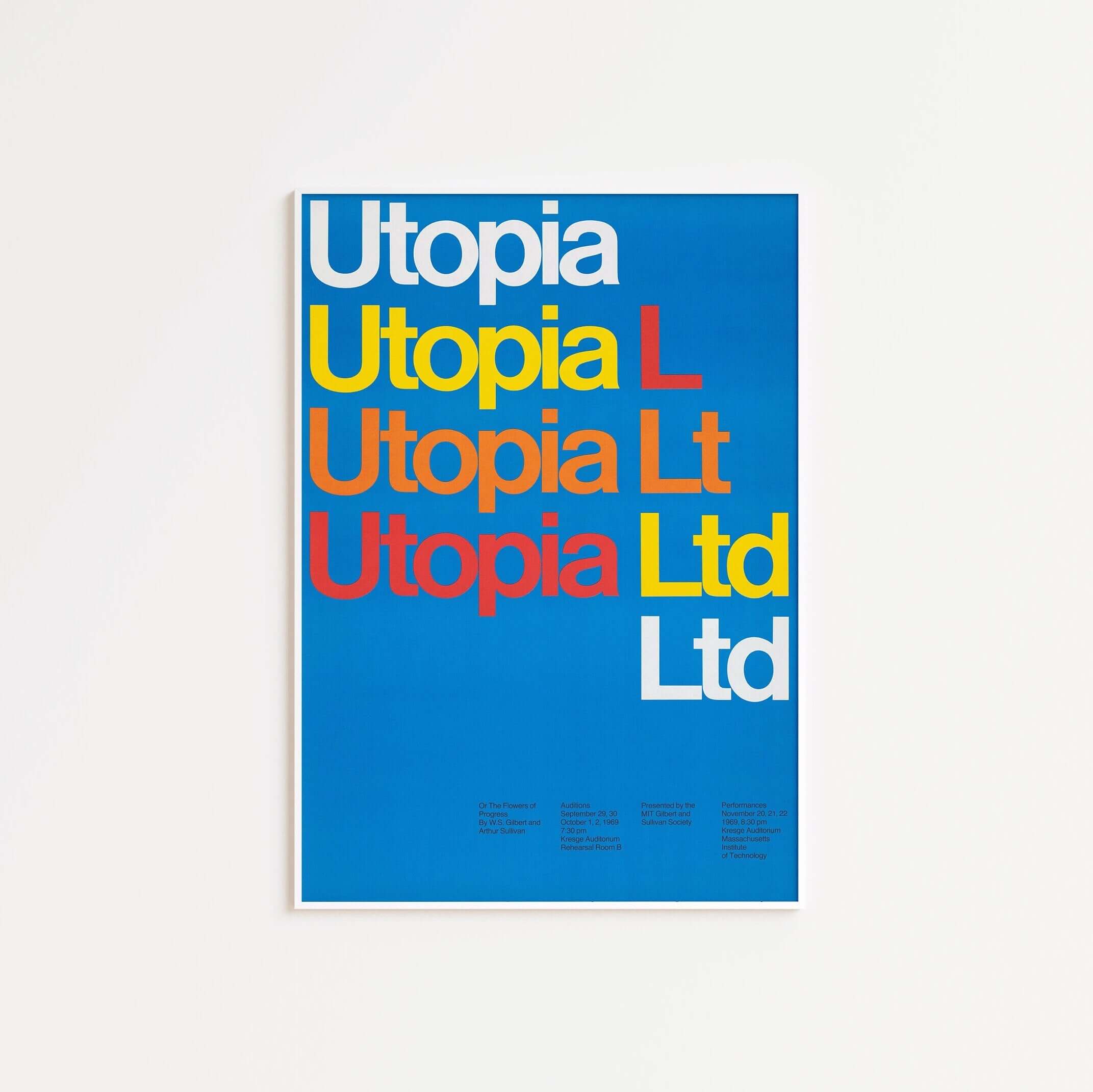 Dietmar Winkler - Utopia Ltd. | Minimalist Typography Poster (Available framed or unframed) - 9ArtPrints