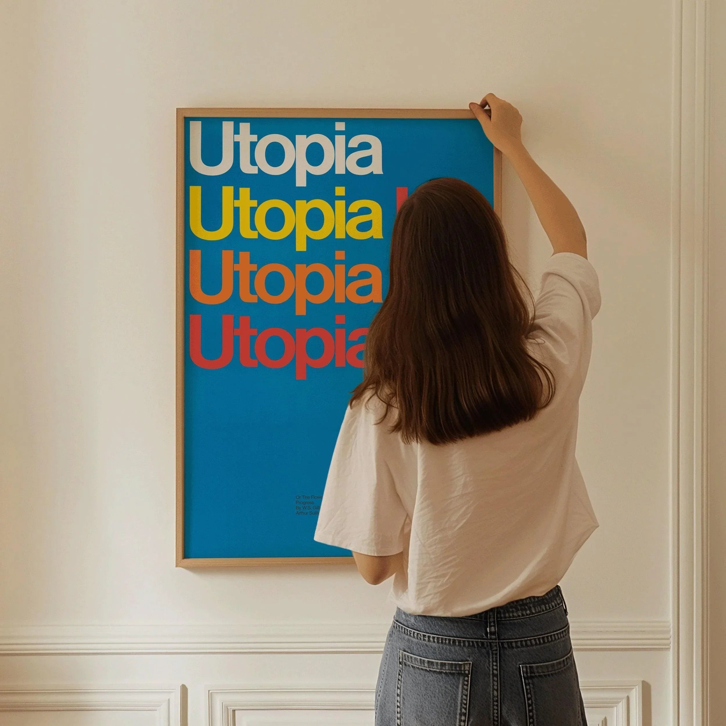Dietmar Winkler Utopia Print: Minimalist Typography, Giclee Fine Art - 9ArtPrints