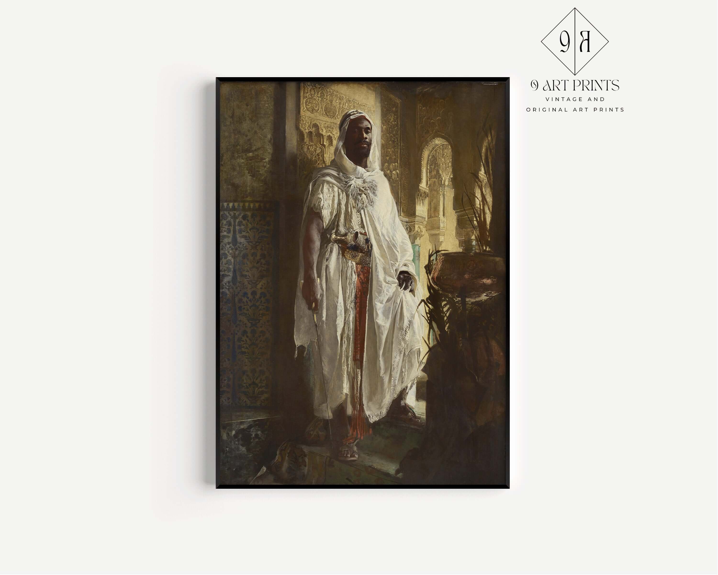 Eduard Charlemont - The Moorish Chief | Famous Orientalist Art (available framed or unframed) - 9ArtPrints