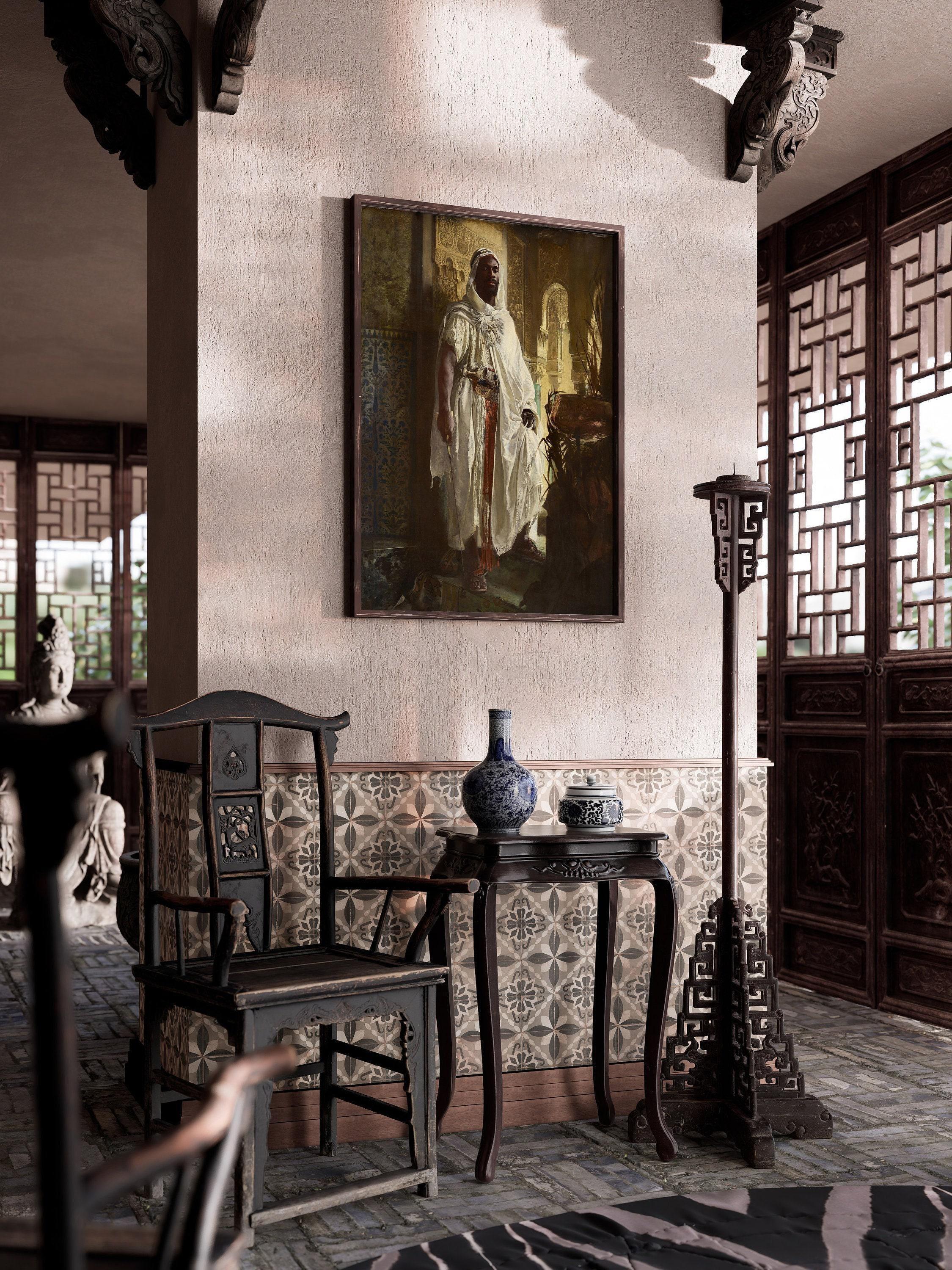 Eduard Charlemont - The Moorish Chief | Famous Orientalist Art (available handframed or unframed) - 9ArtPrints