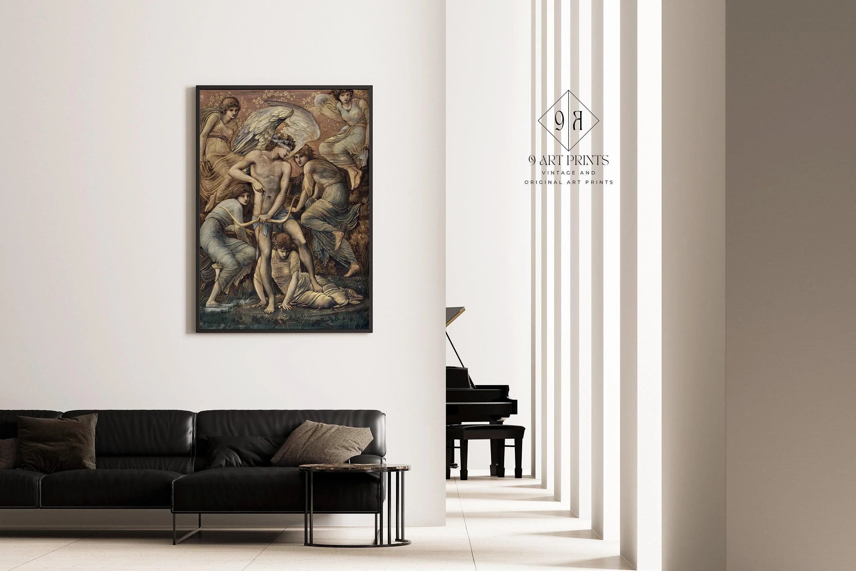 Edward Burne - Jones - Cupid's Hunting Grounds | Famous Mythology Classic Art (available handframed or unframed) - 9ArtPrints