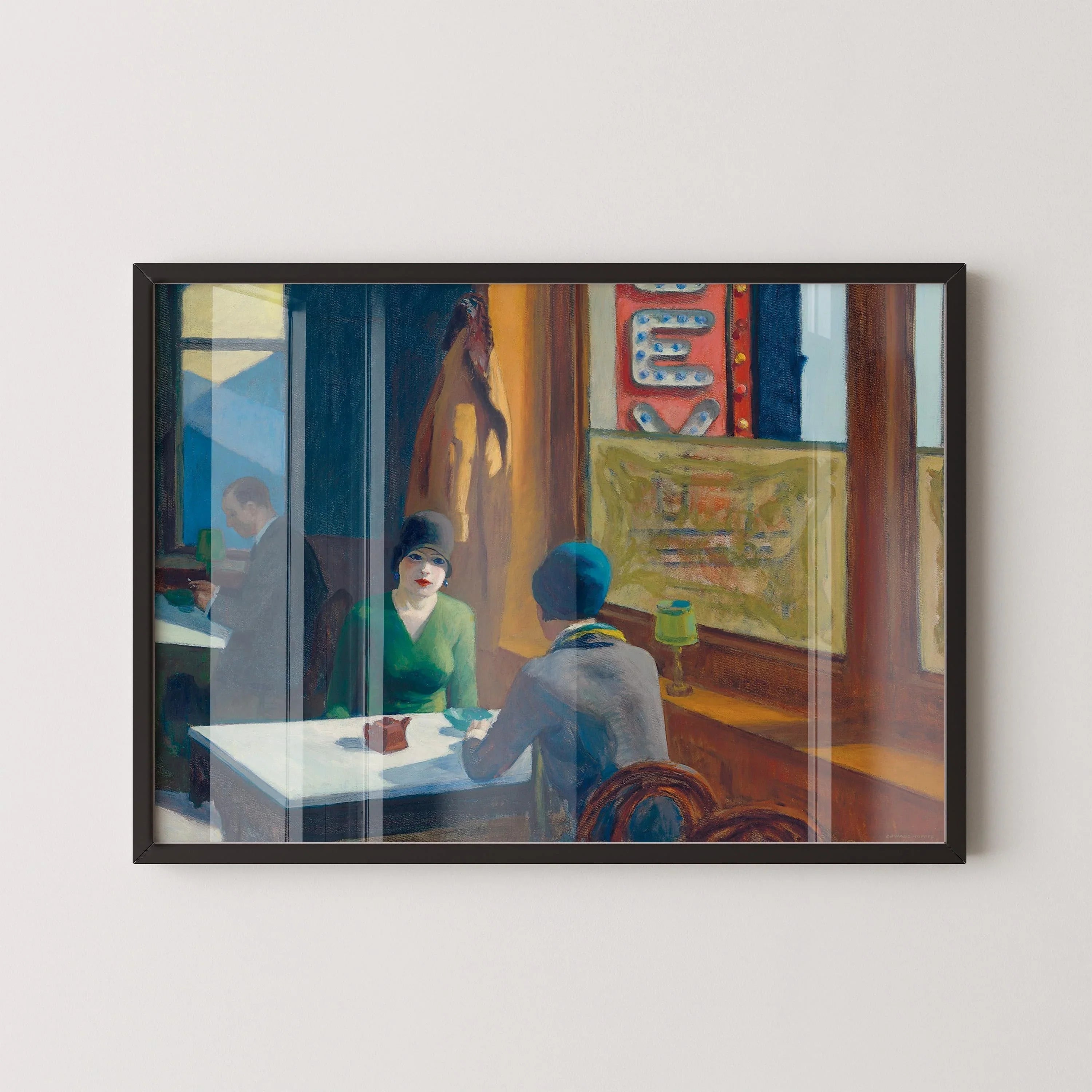 Edward Hopper - Cafe (Chop Suey) | Famous Art (available handframed or unframed) - 9ArtPrints