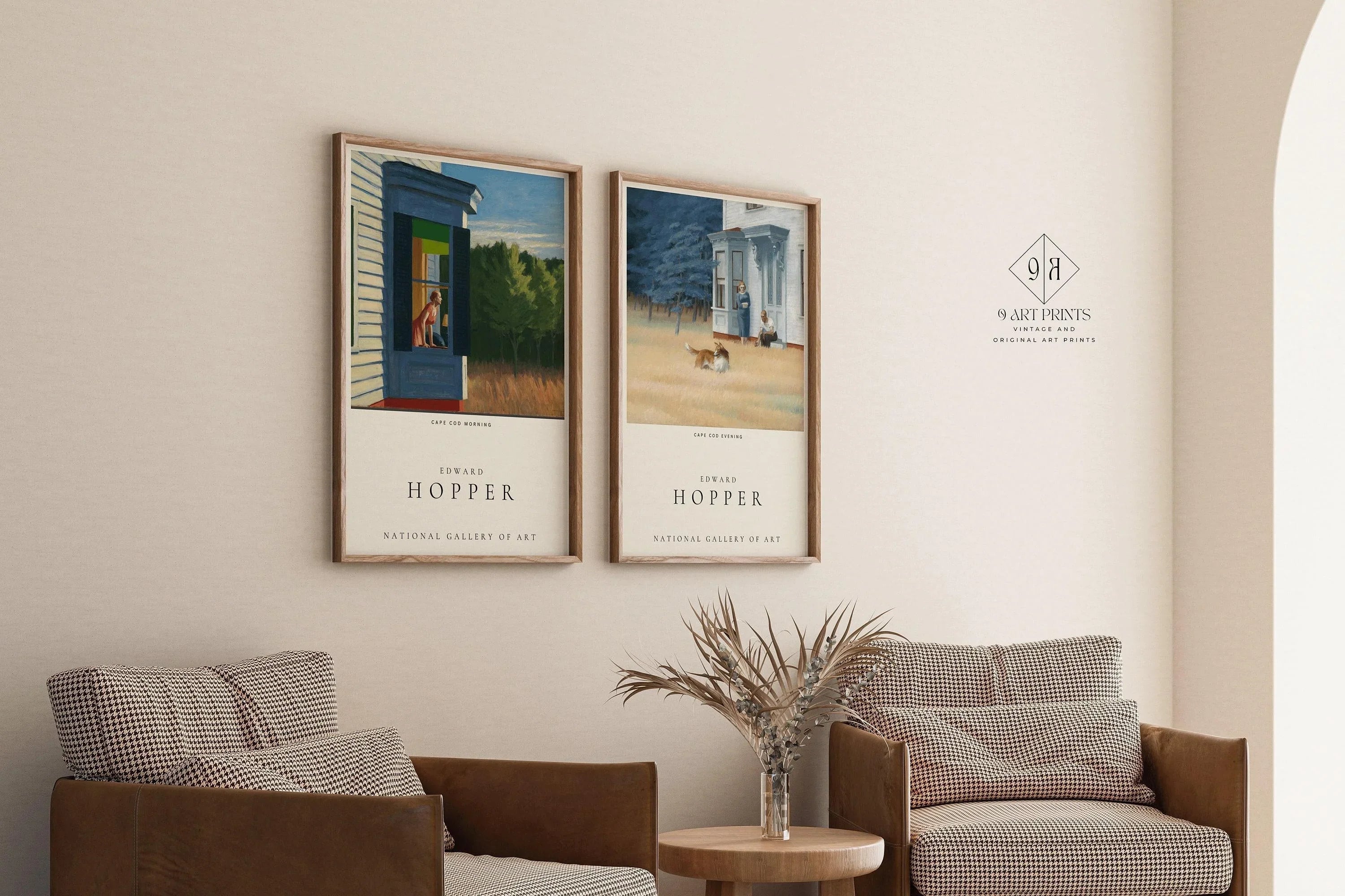 Edward Hopper Exhibition Poster Set: Cape Cod Morning and Evening - 9ArtPrints