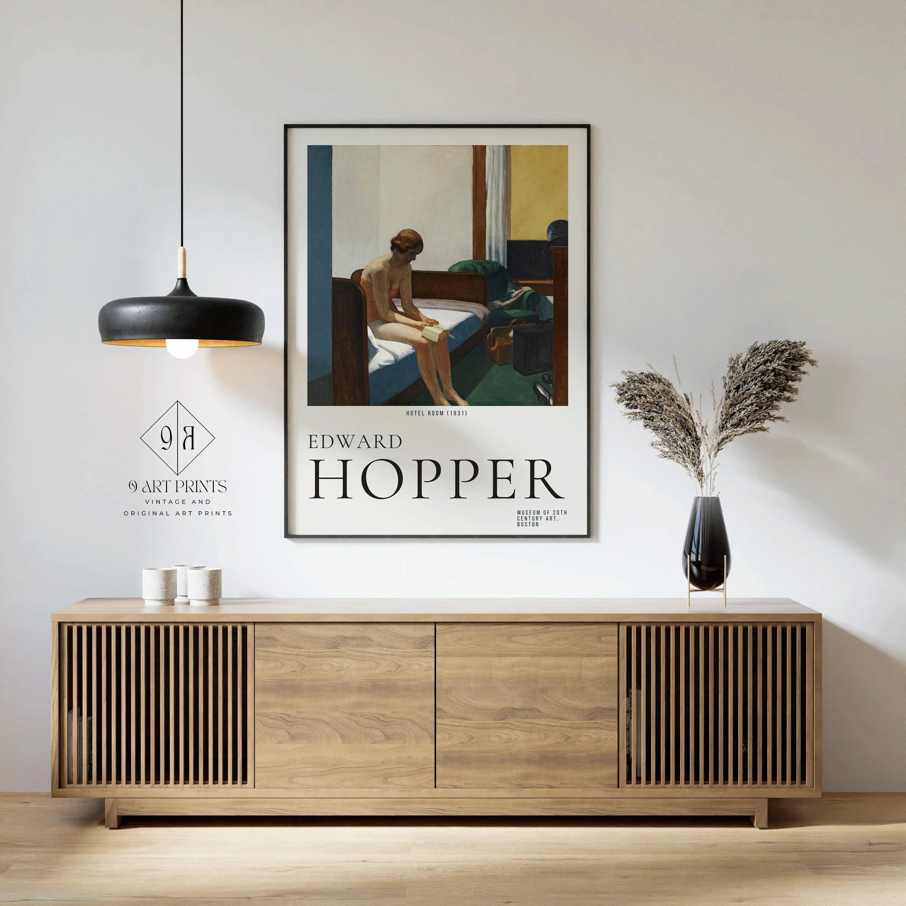 Edward Hopper - HOTEL ROOM | Famous Art (available handframed or unframed) - 9ArtPrints