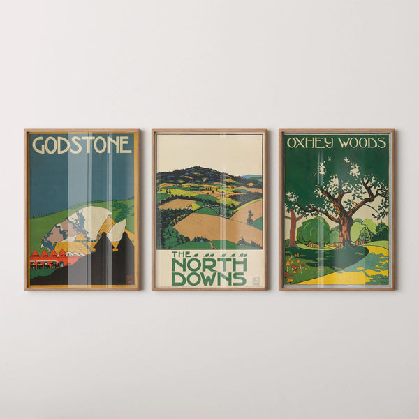 E. McKnight Kauffer — Statement Trio | London Underground Posters | Vintage Art Print
