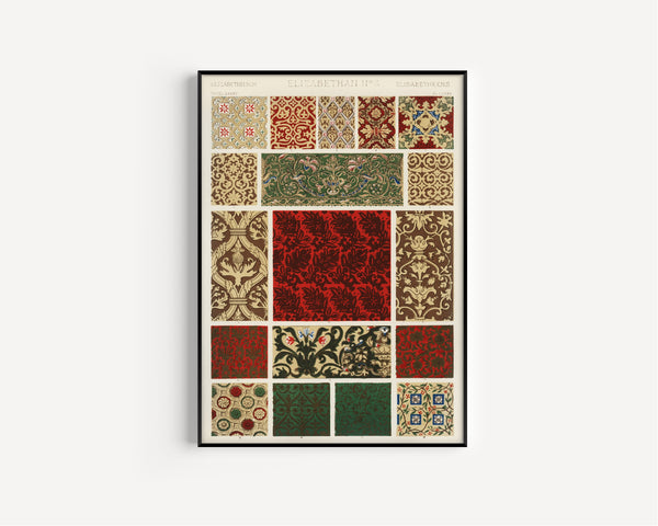 Owen Jones — Elizabethan No. 3, from The Grammar of Ornament | Ornament Plate Print