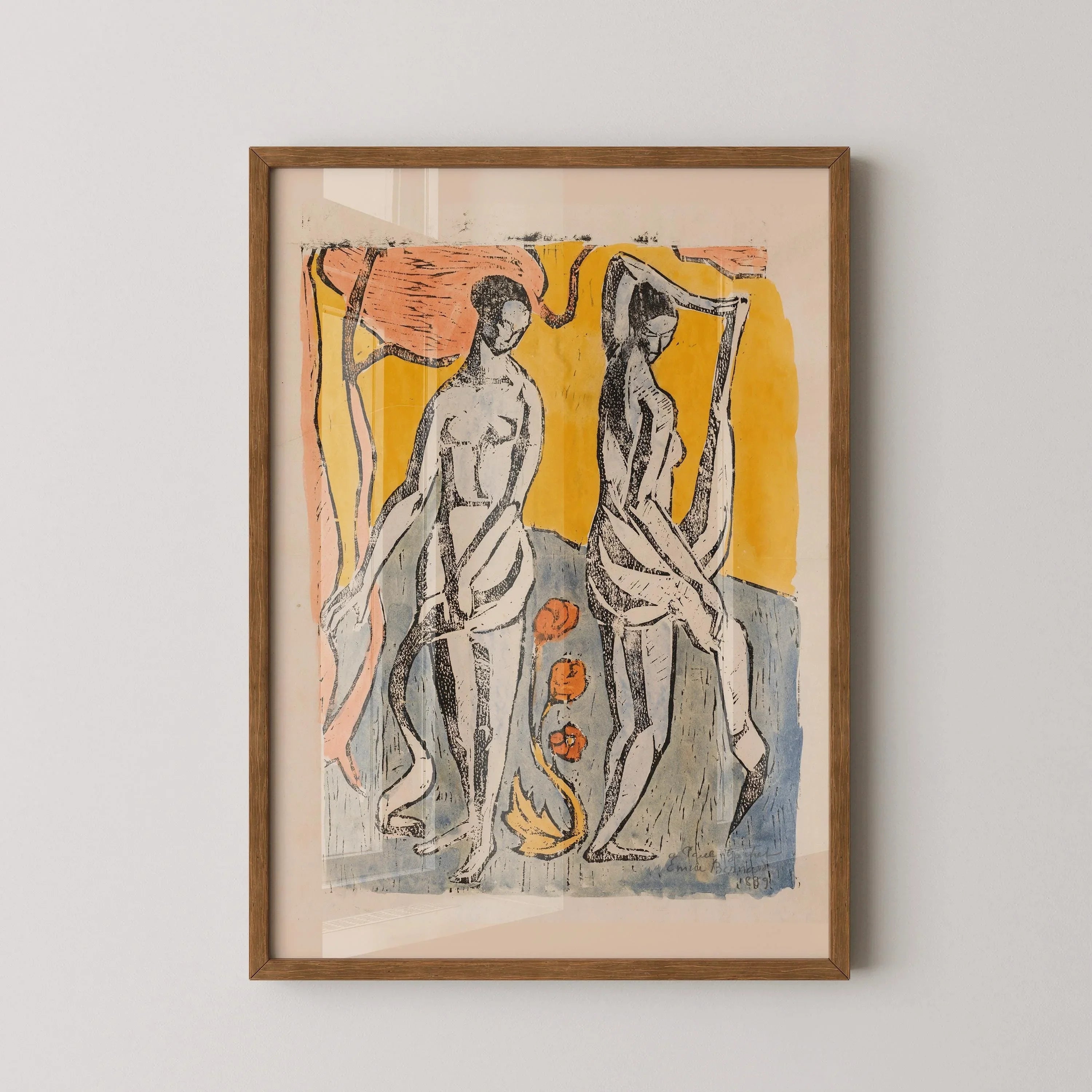Emile Bernard - The Nymphs | Famous Vintage Impression Art (available handframed or unframed) - 9ArtPrints