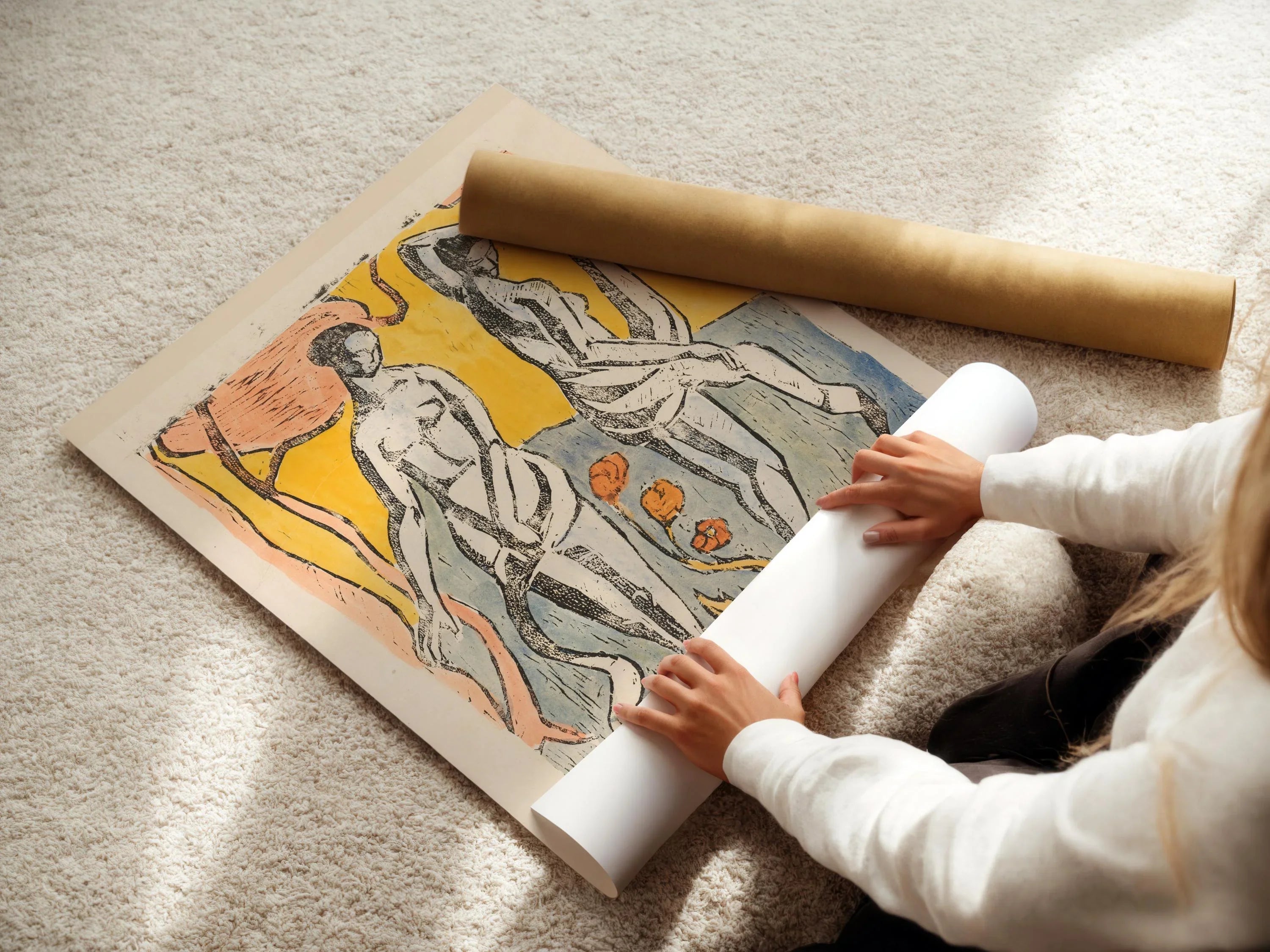 Emile Bernard - The Nymphs | Famous Vintage Impression Art (available handframed or unframed) - 9ArtPrints