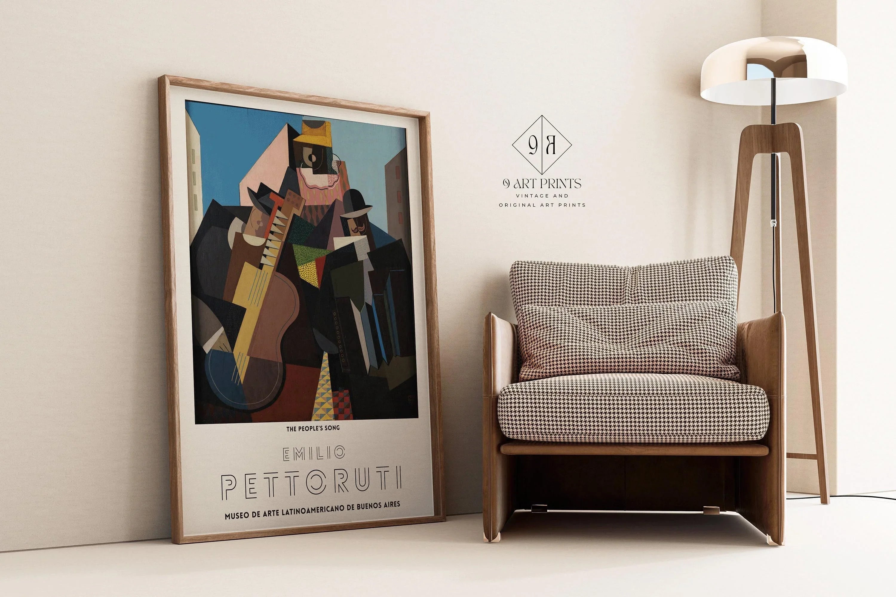 Emilio Pettoruti - The People's Song | Famous Cubist Art (available handframed or unframed) - 9ArtPrints
