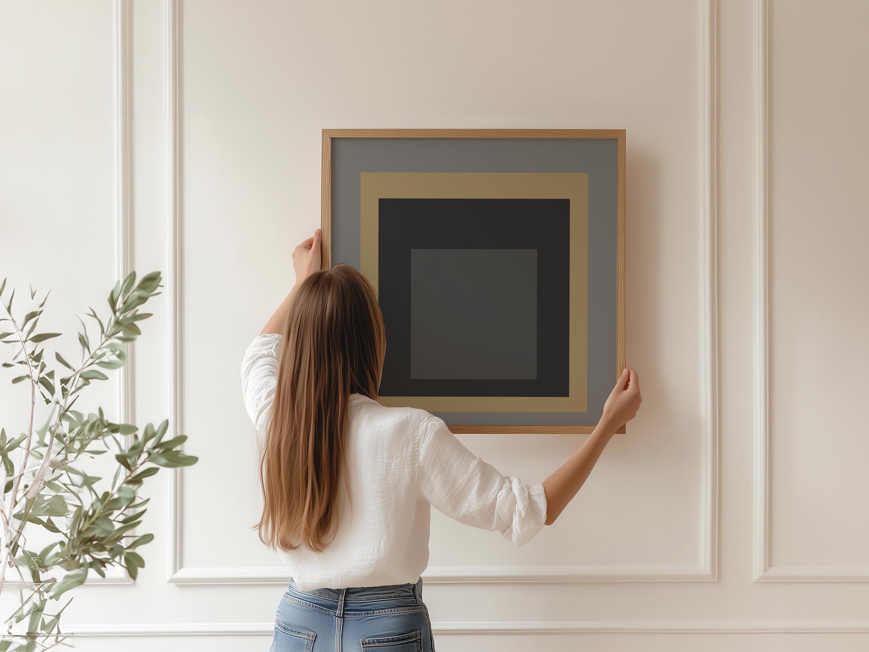 Extraction - Josef Albers Inspired 'Homage to the Square' Giclée Print: Mid - Century Modern Art (1x1) - 9ArtPrints