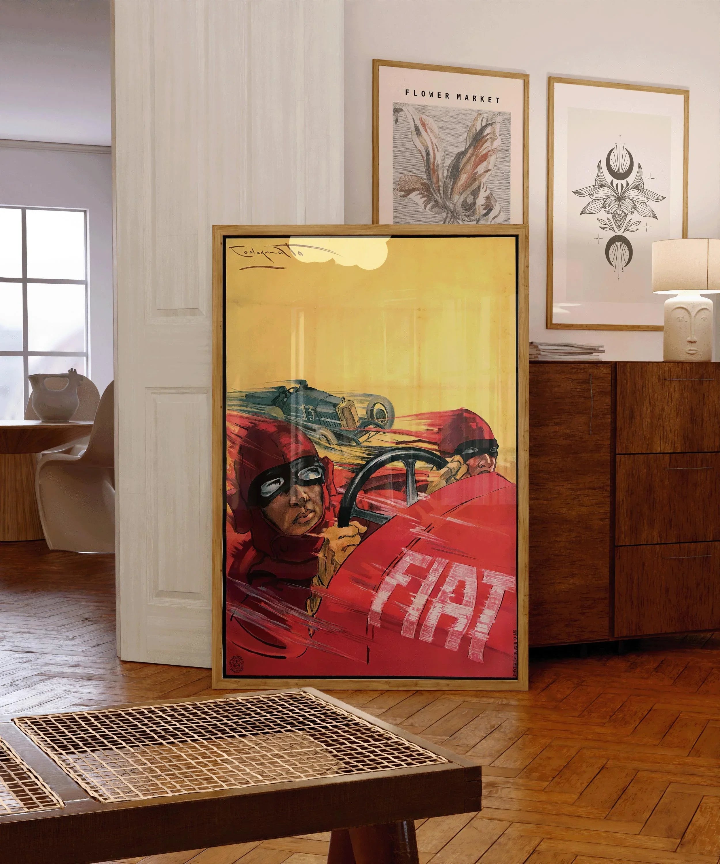 Fiat Racing Poster (1923): Vintage Italian Motorsport Art Print - 9ArtPrints