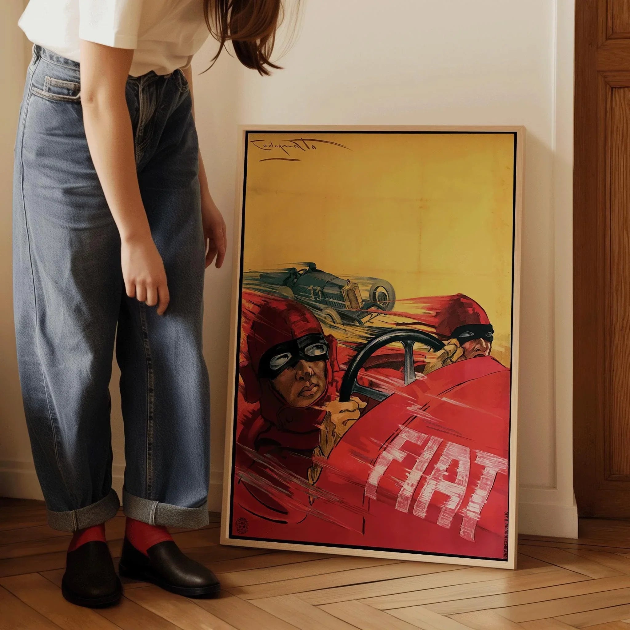 Fiat Racing Poster (1923): Vintage Italian Motorsport Art Print - 9ArtPrints