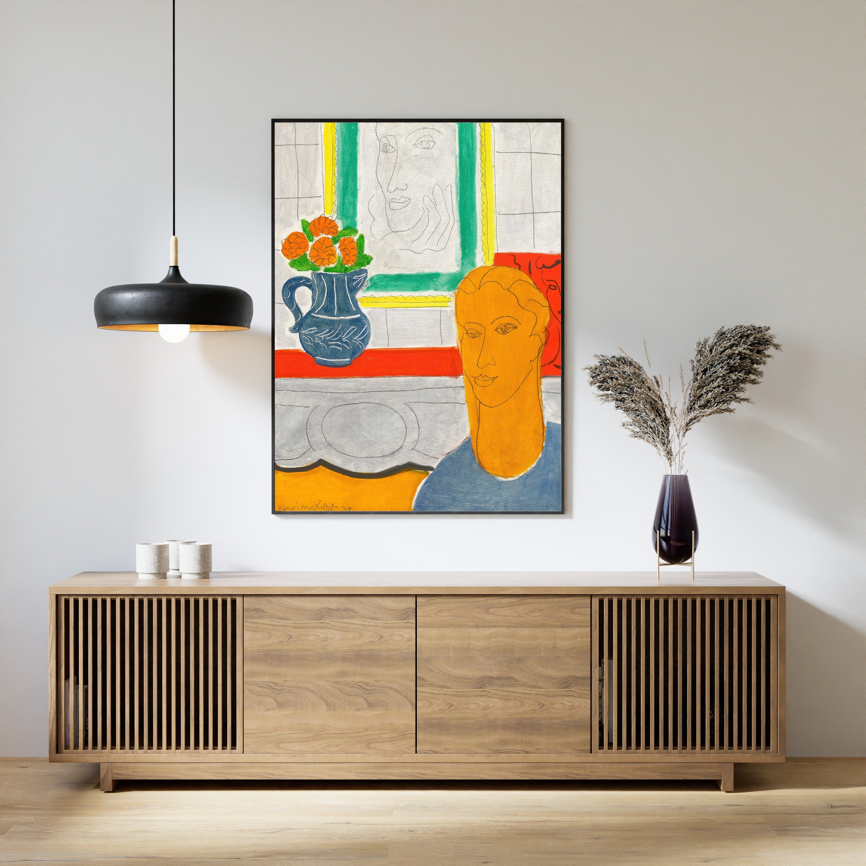 Henri Matisse — Figure and Bouquet (Ochre Head) | Fine Art Print