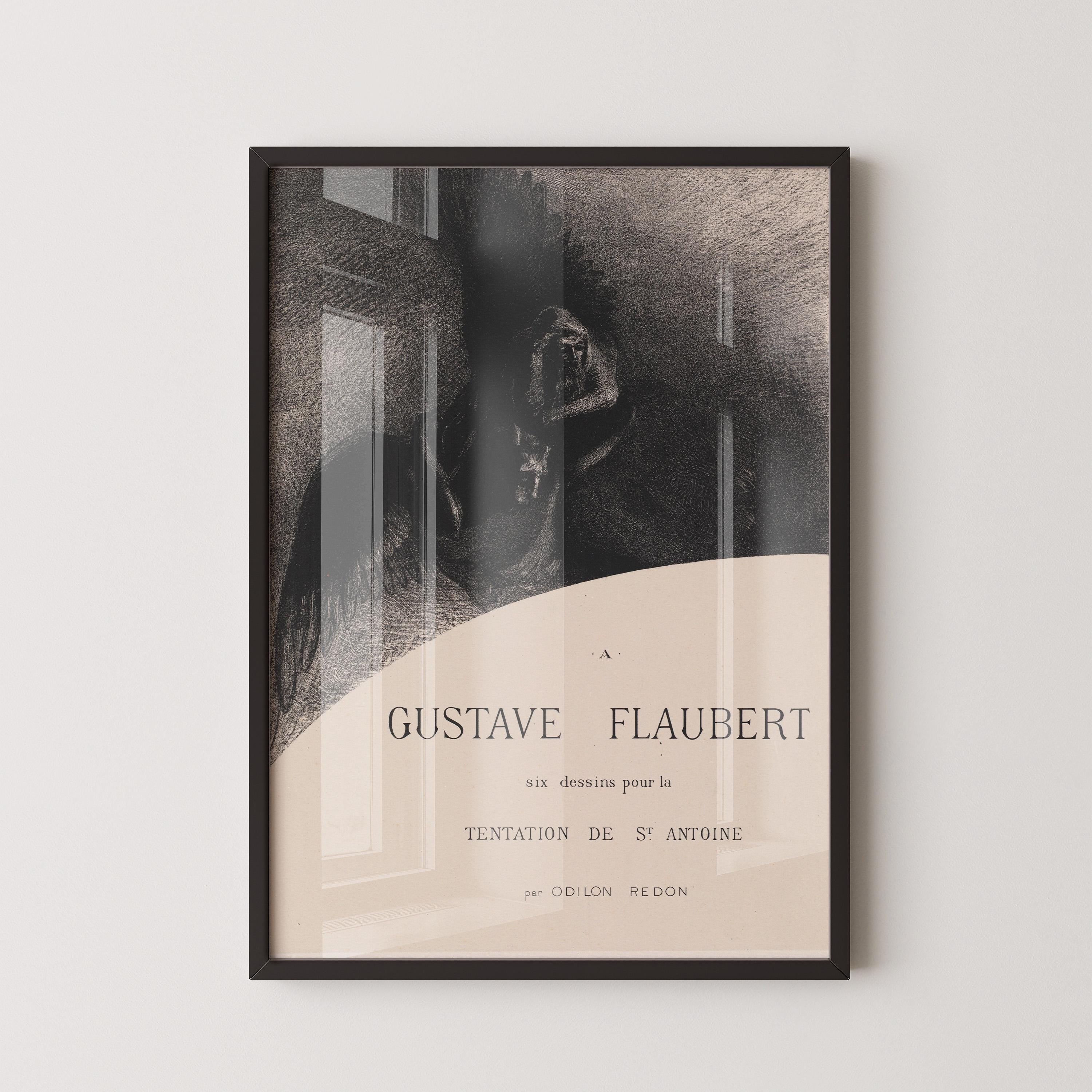 Flaubert's Temptation of St. Anthony | Symbolist Art by Odilon Redon | Vintage Book Cover | Dark Academia Wall Decor available handframed - 9ArtPrints