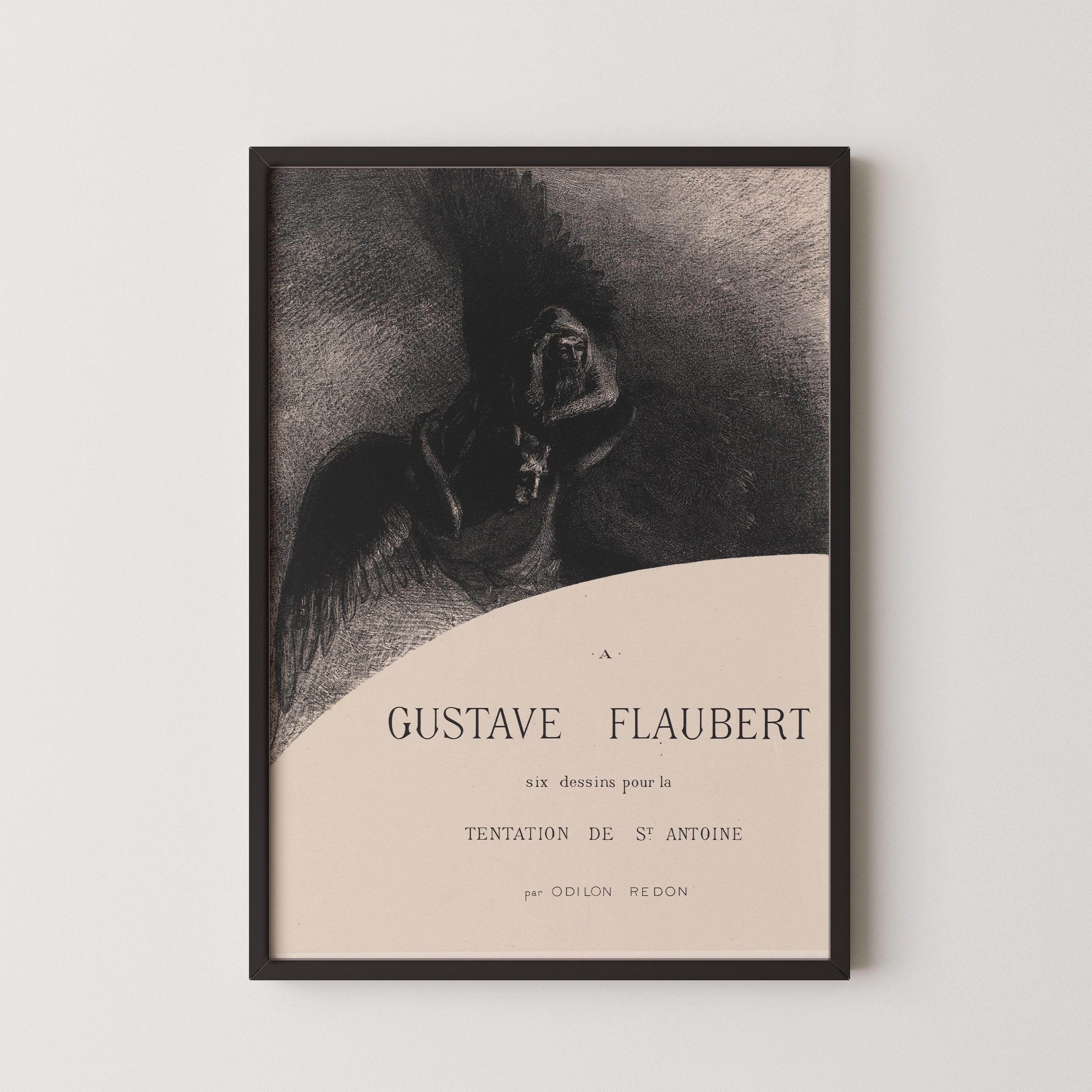 Flaubert's Temptation of St. Anthony | Symbolist Art by Odilon Redon | Vintage Book Cover | Dark Academia Wall Decor available handframed - 9ArtPrints
