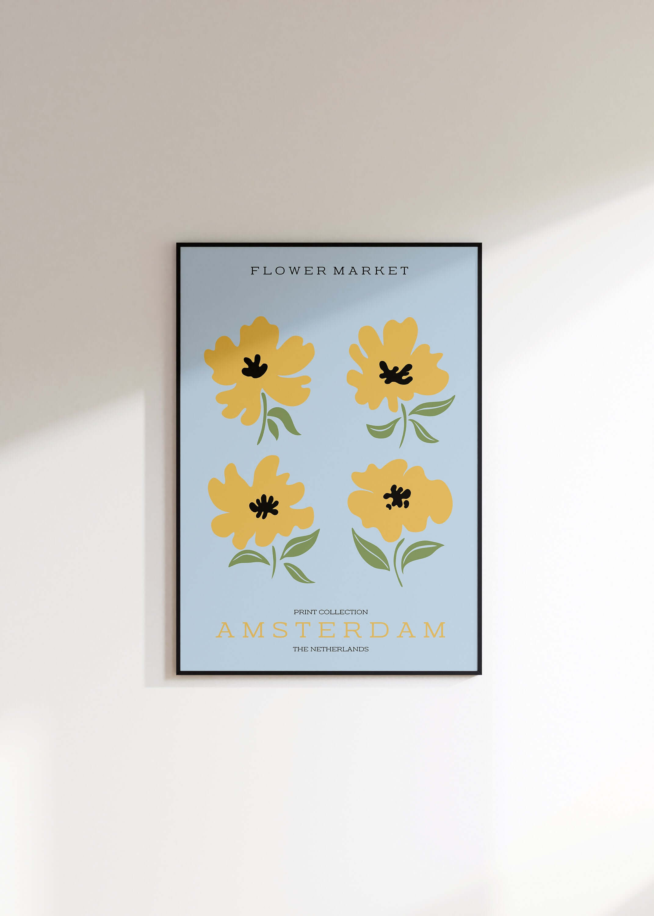 Flower Market - Amsterdam | Modern Botanical Art Exhibition Print (available framed or unframed) - 9ArtPrints