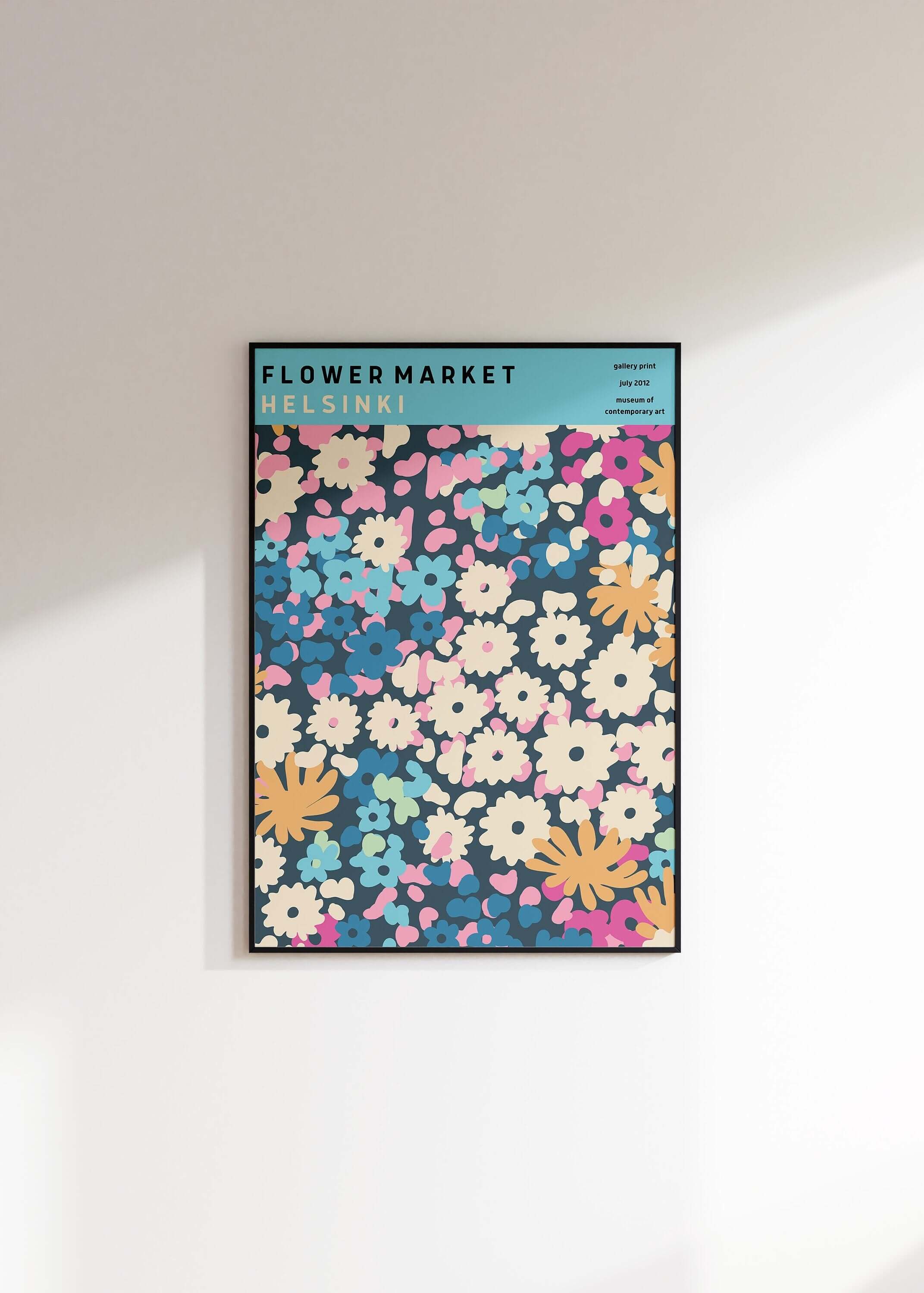 Flower Market - Helsinki | Modern Botanical Art Exhibition Print (available framed or unframed) - 9ArtPrints