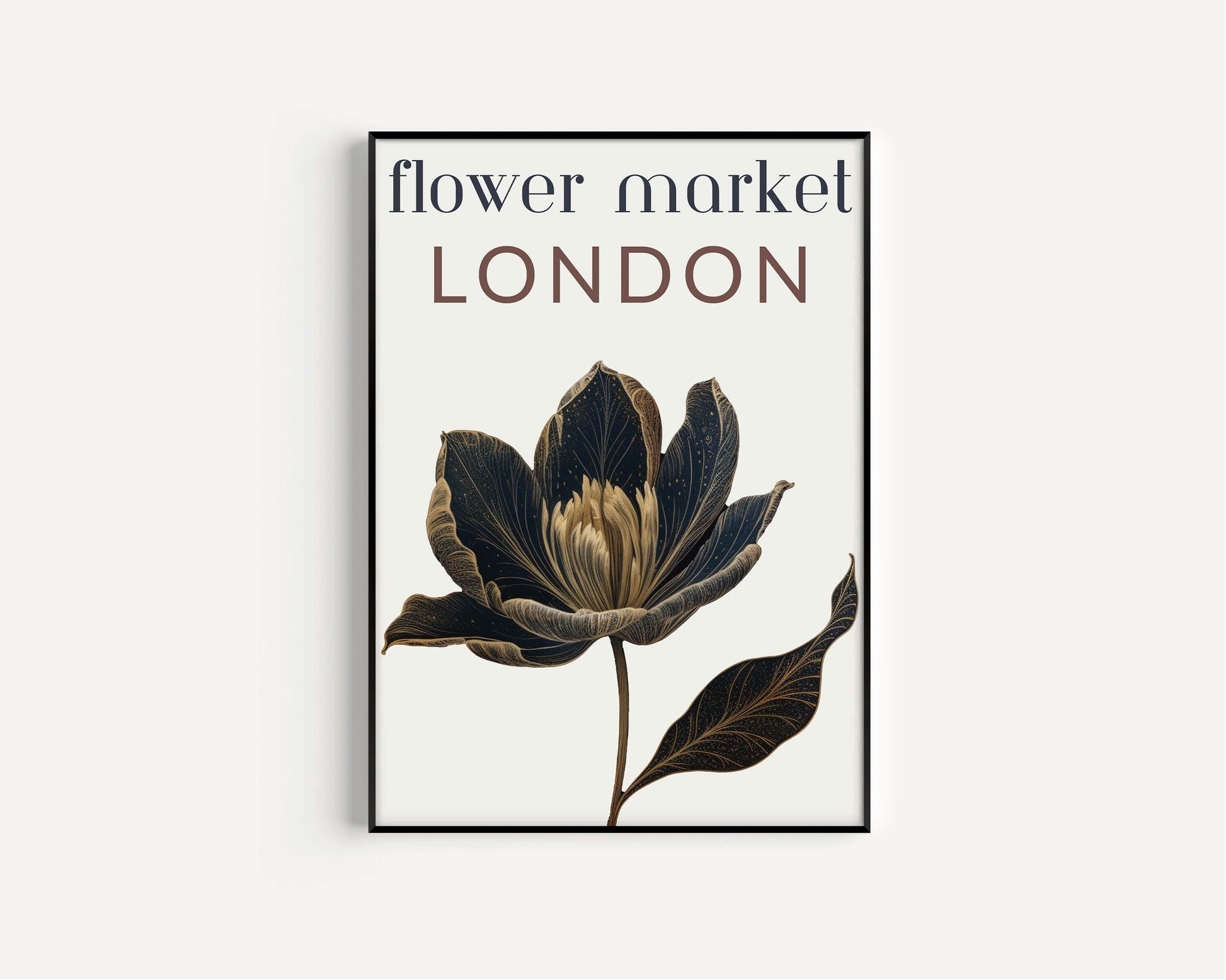 Flower Market - London | Modern Botanical Art Exhibition Print (available framed or unframed) - 9ArtPrints